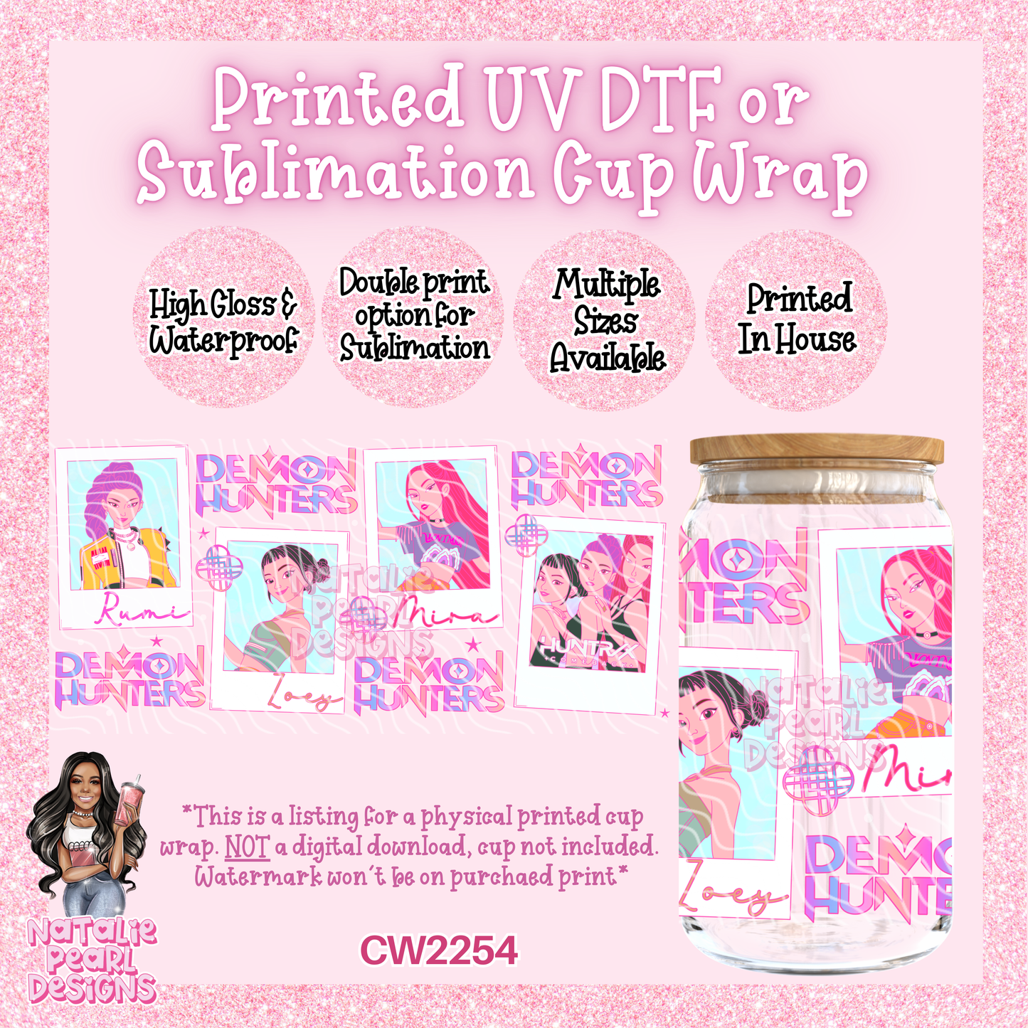 CW2254 UV DTF/SUB Cup Wraps