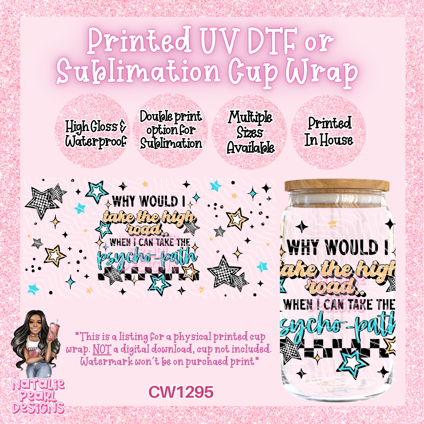 CW1295 UV DTF/SUB Cup Wrap