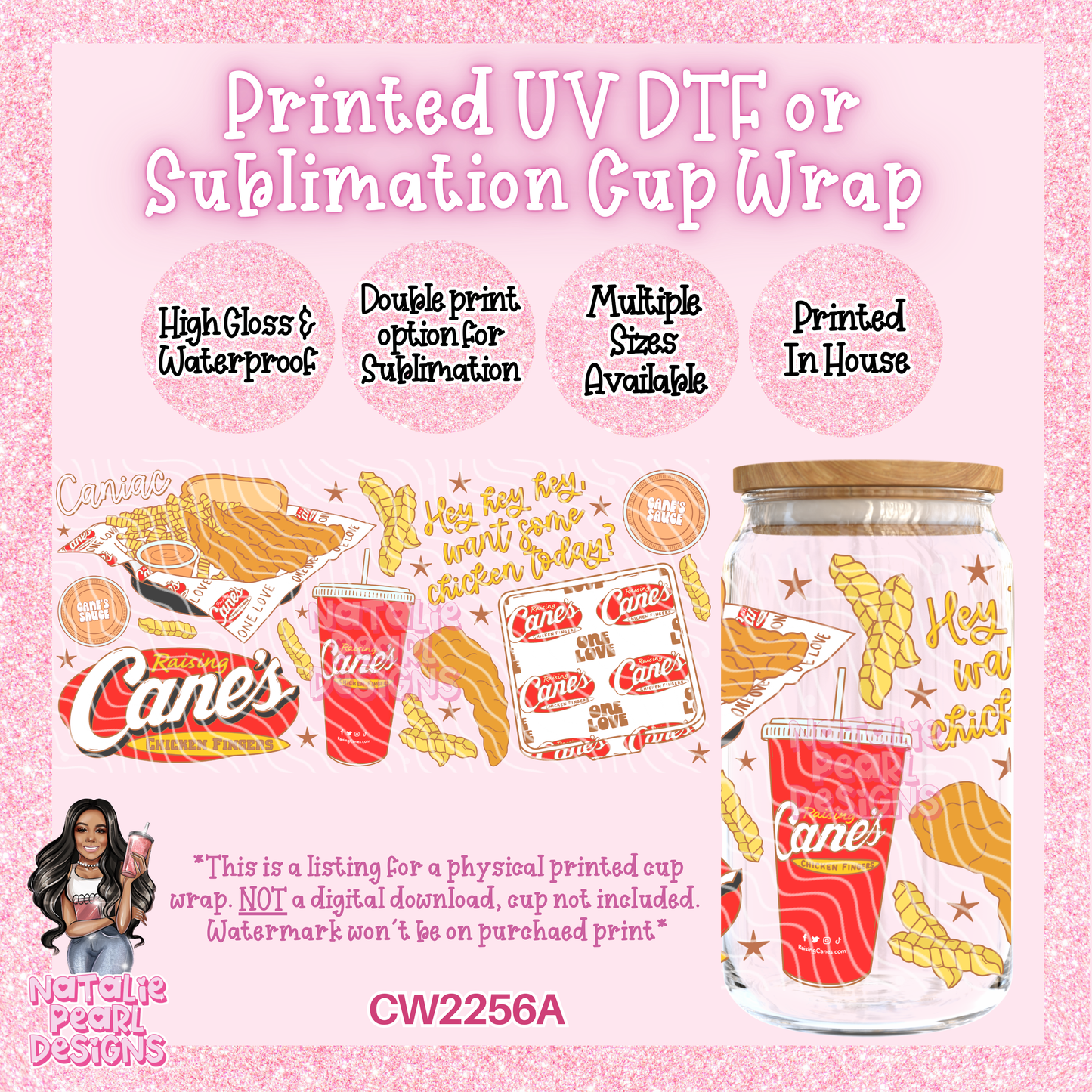 CW2256A UV DTF/SUB Cup Wraps