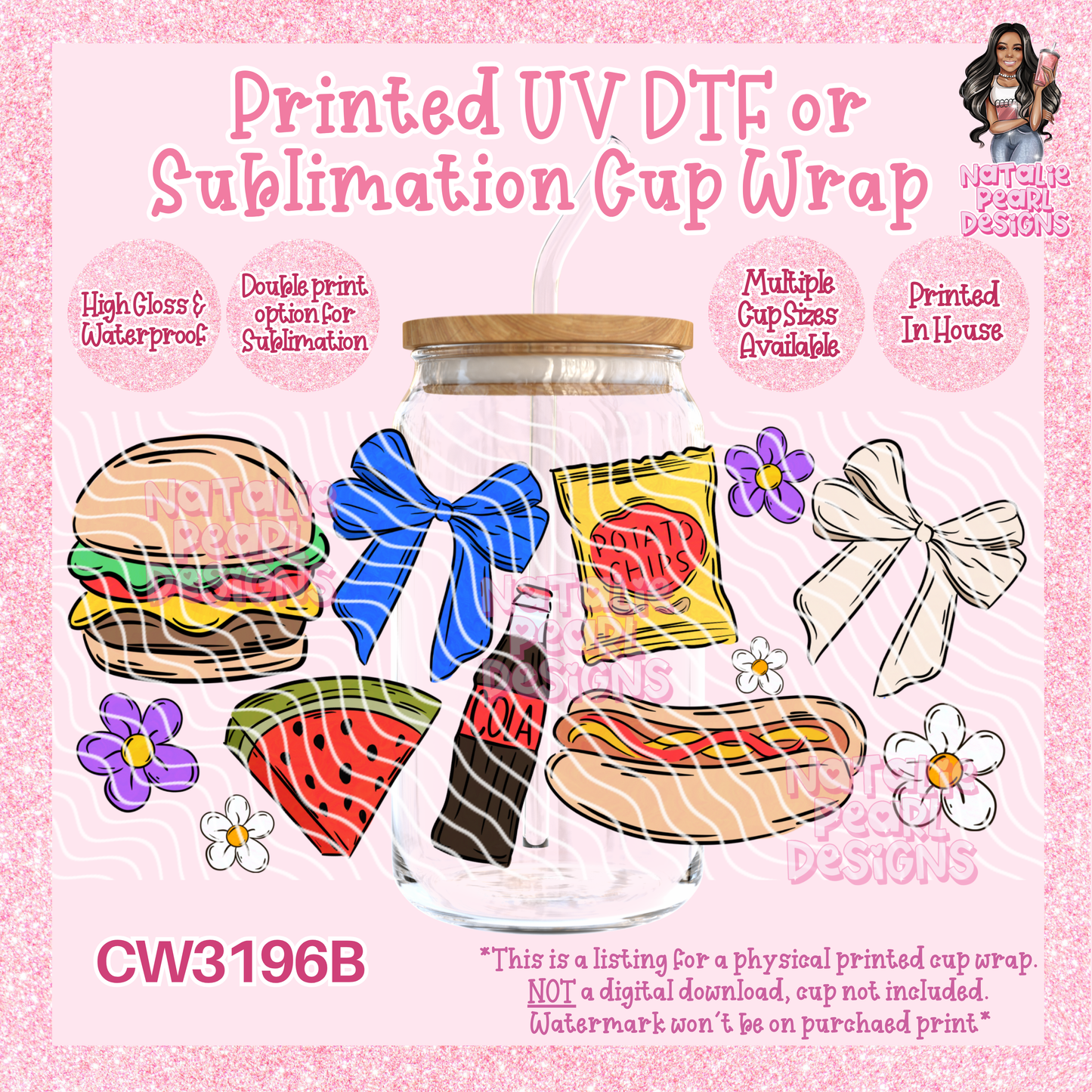 CW3196B UV DTF/SUB Cup Wraps