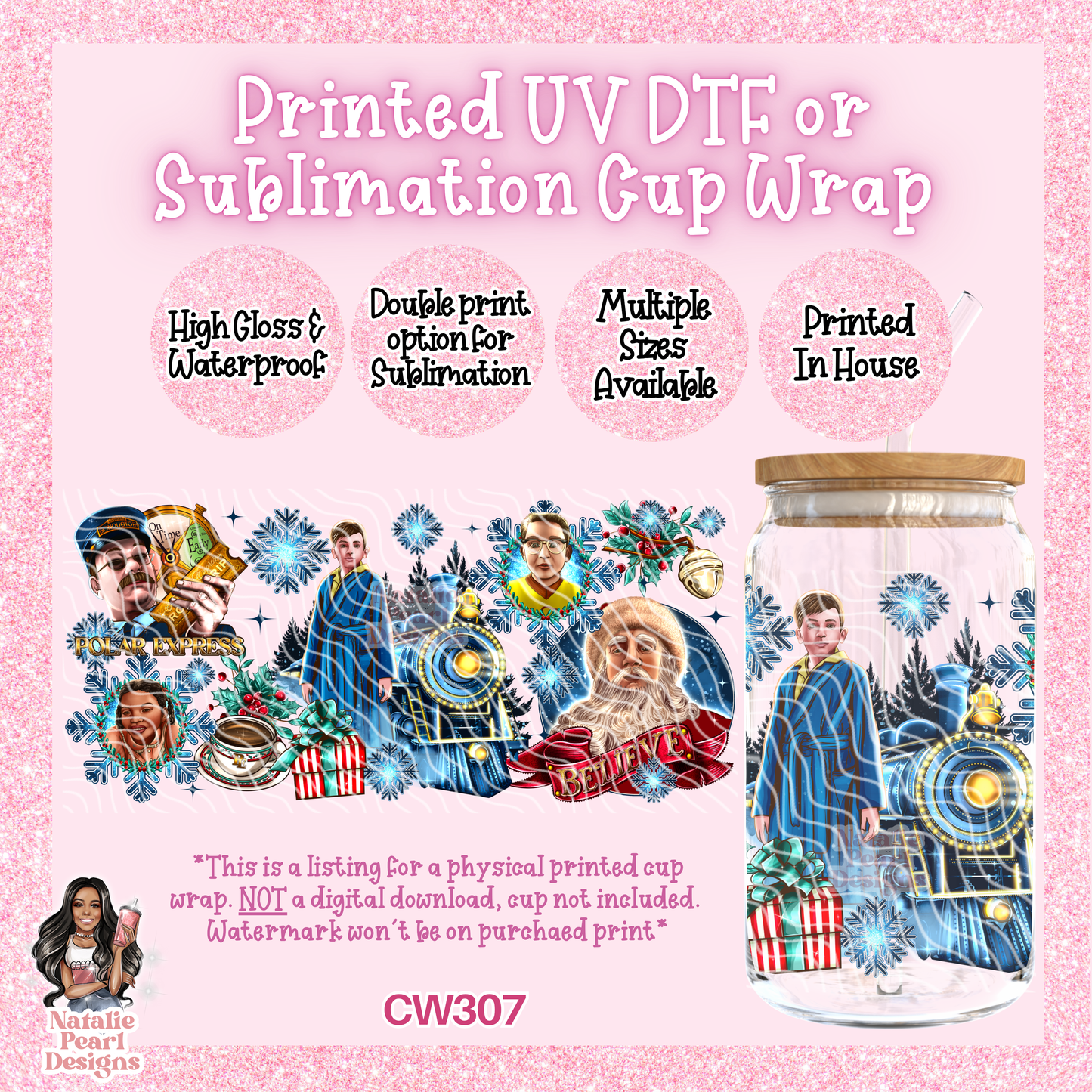 CW307 UV DTF/SUB Cup Wrap
