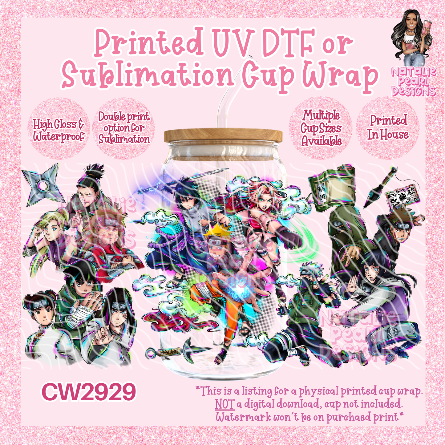 CW2929 UV DTF/SUB Cup Wraps