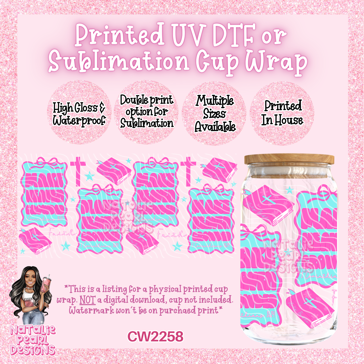 CW2258 UV DTF/SUB Cup Wraps