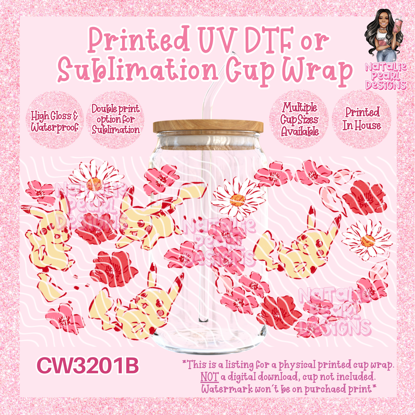 CW3201B UV DTF/SUB Cup Wraps