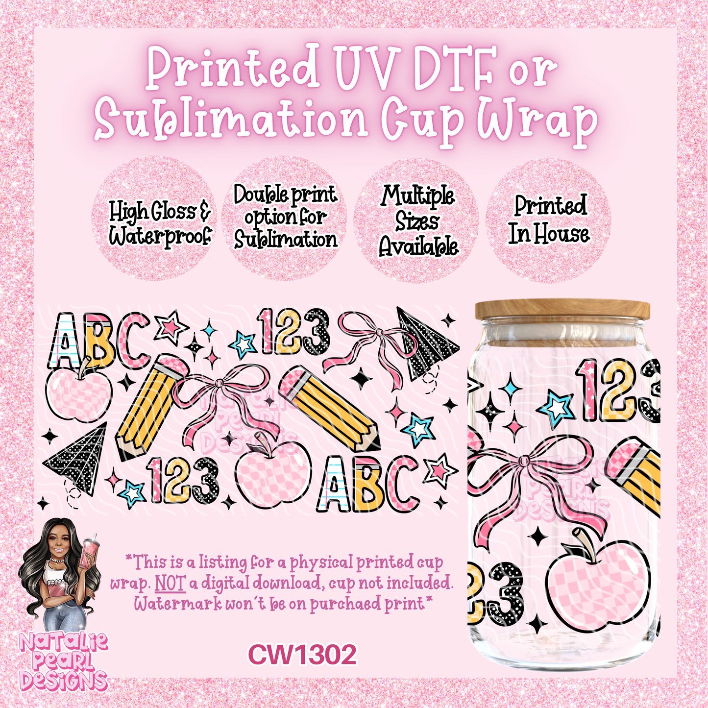 CW1302 UV DTF/SUB Cup Wrap