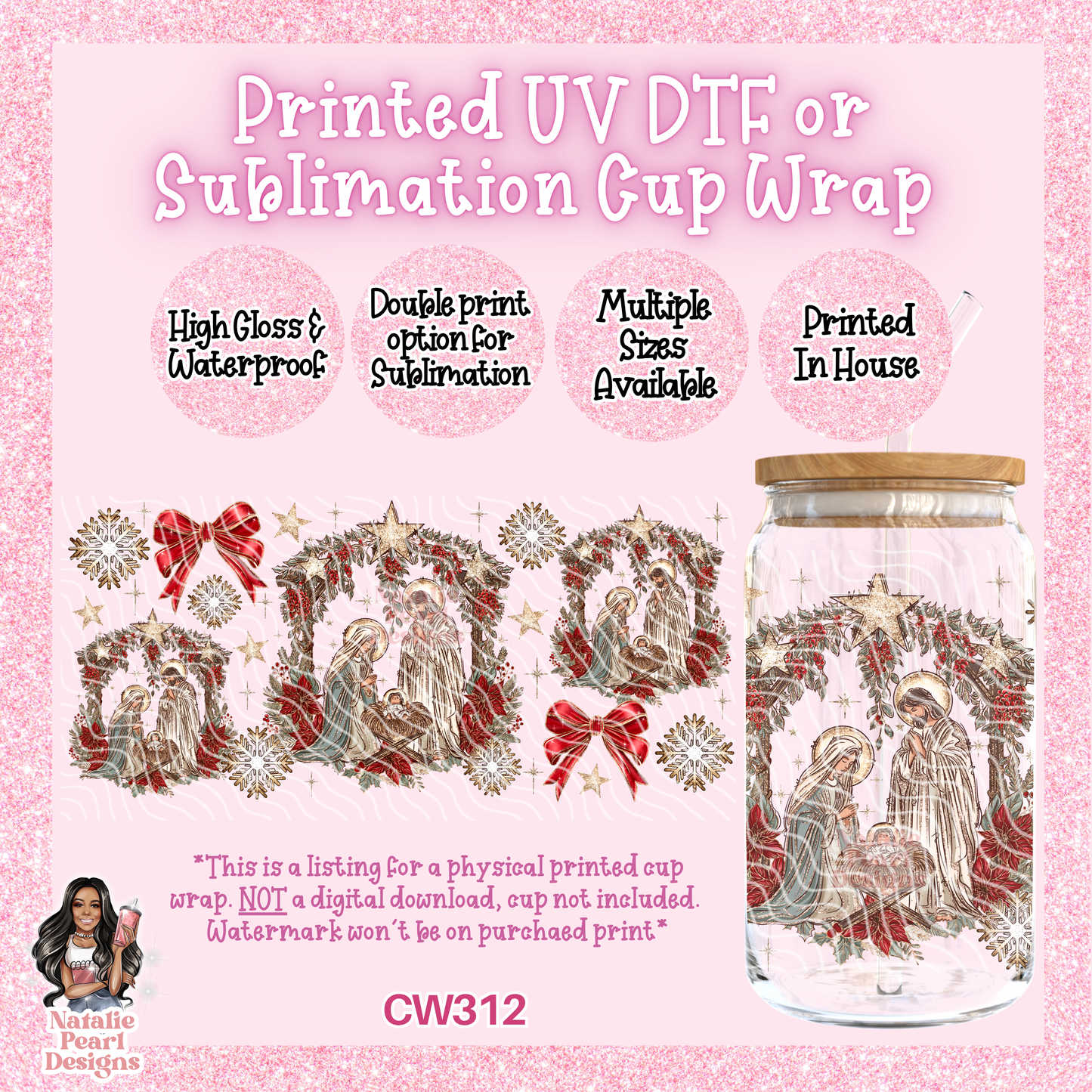 CW312 UV DTF/SUB Cup Wrap