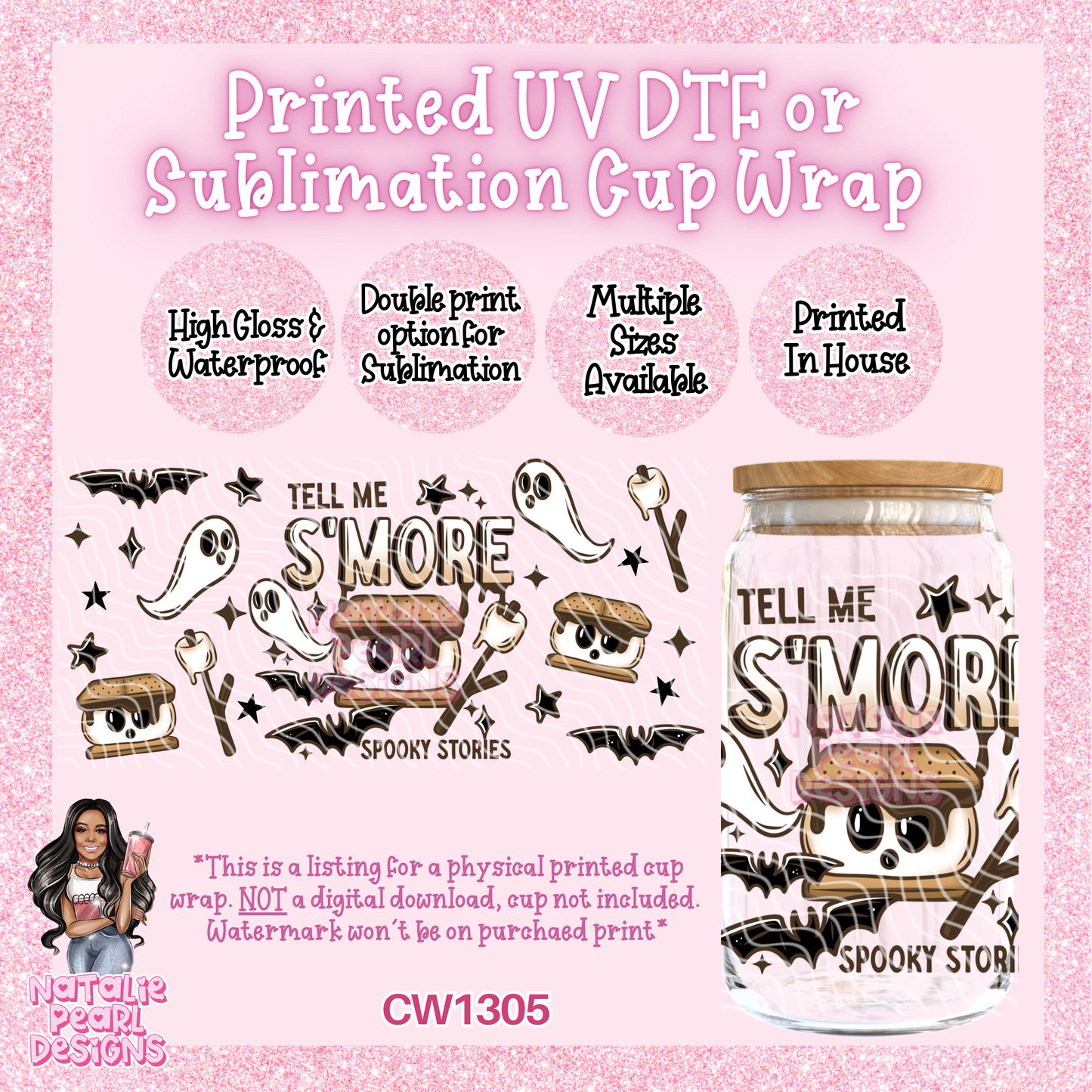 CW1305 UV DTF/SUB Cup Wrap