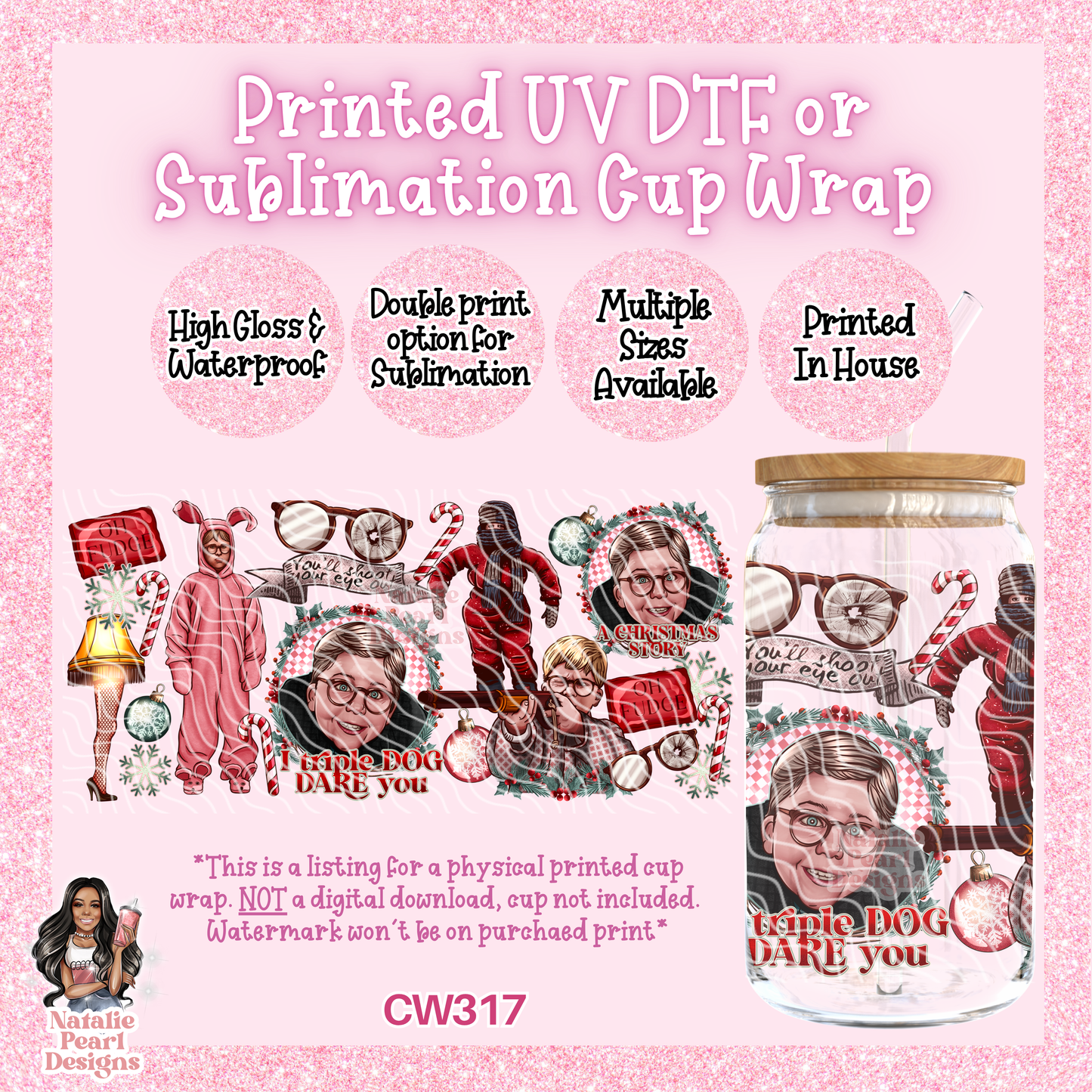 CW317 UV DTF/SUB Cup Wrap