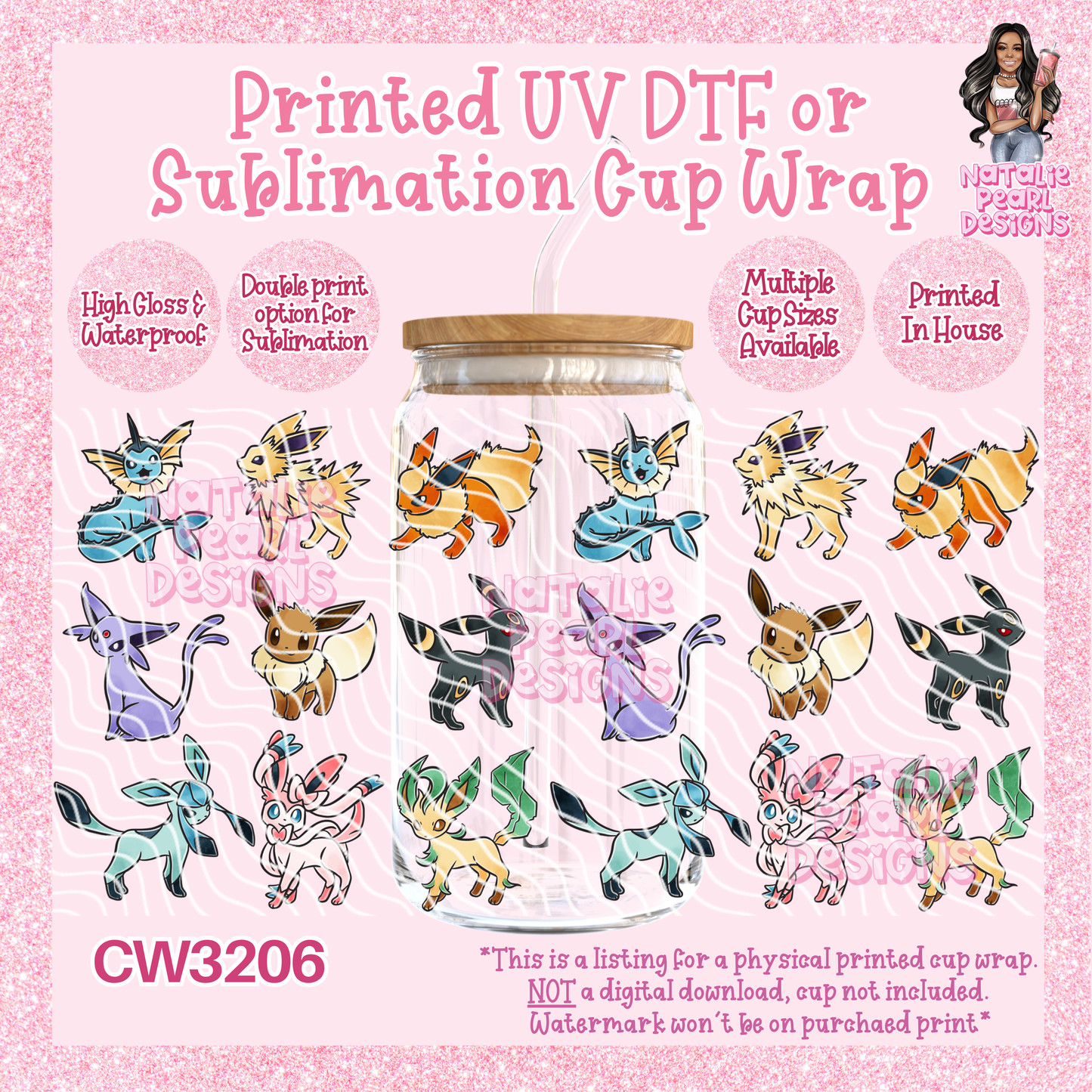 CW3206 UV DTF/SUB Cup Wraps