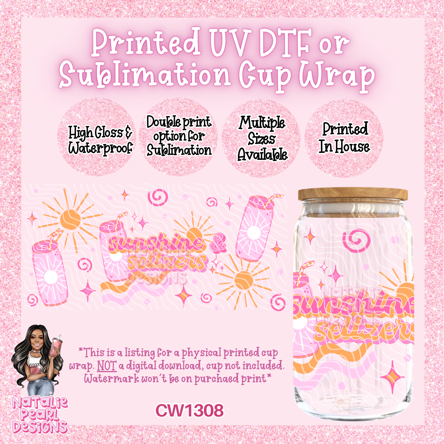 CW1308 UV DTF/SUB Cup Wrap