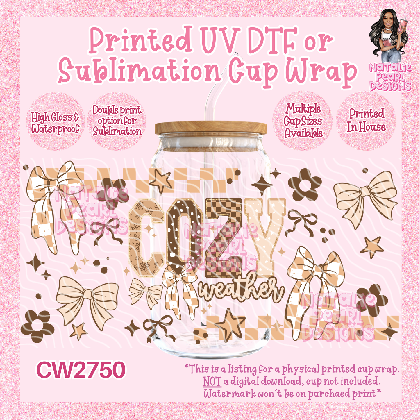 CW2750 UV DTF/SUB Cup Wraps