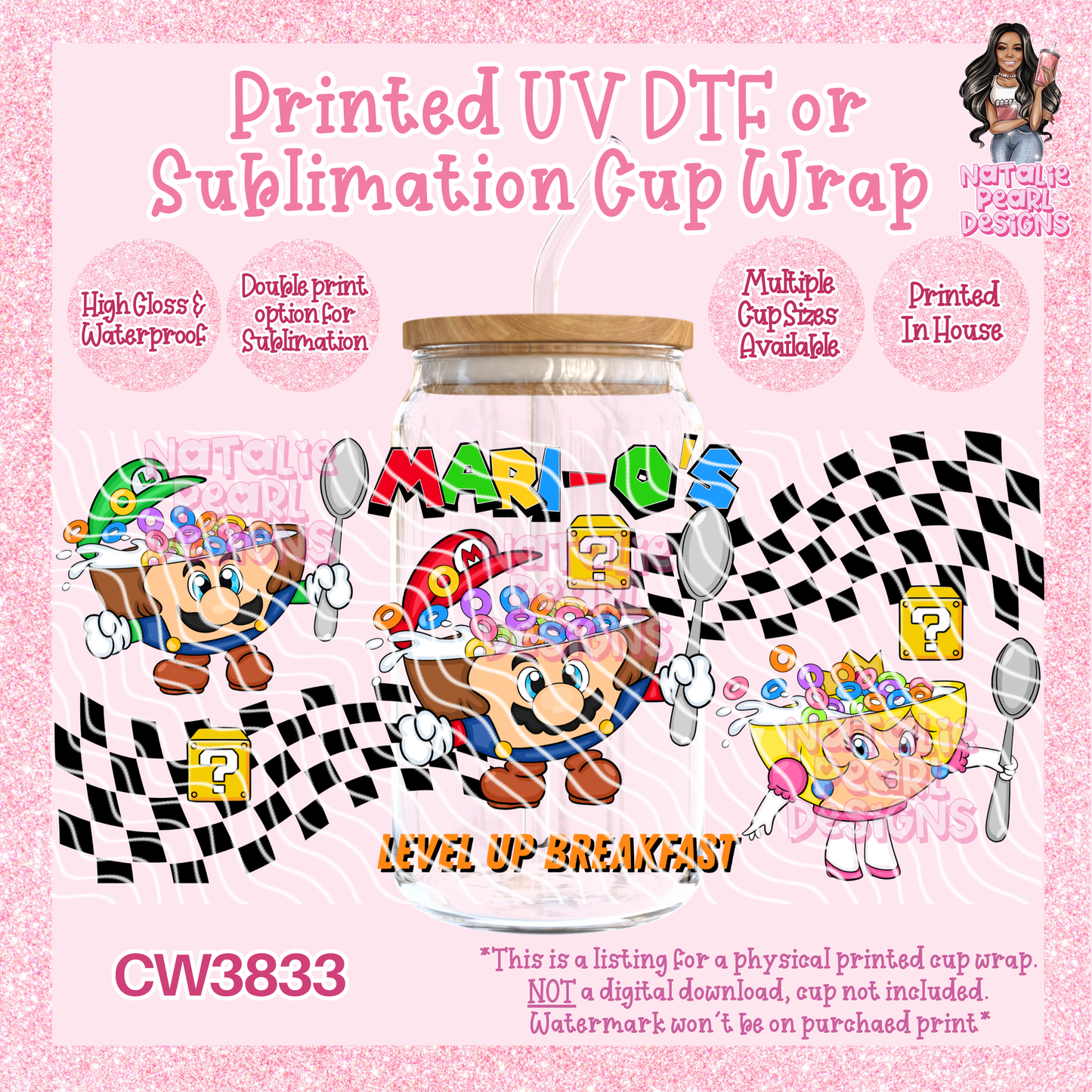 CW3833 UV DTF/SUB Cup Wraps