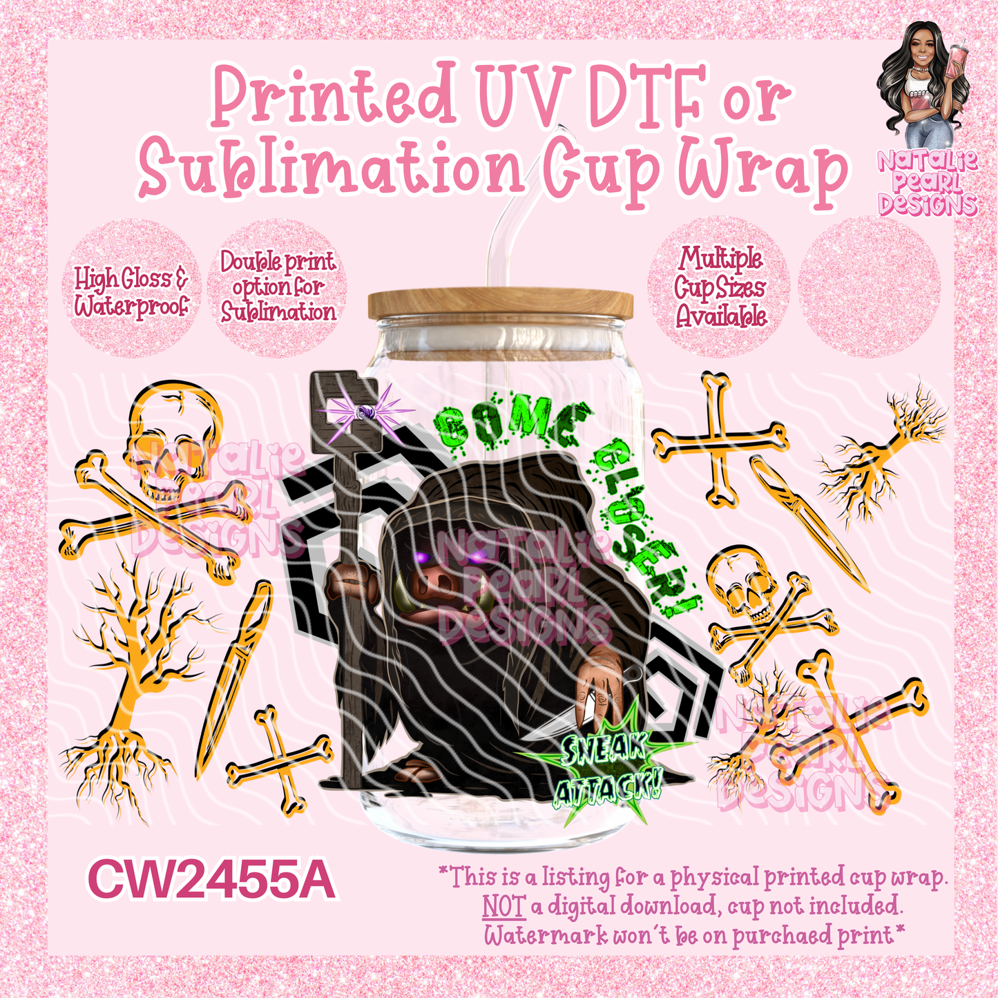 CW2455A UV DTF/SUB Cup Wraps