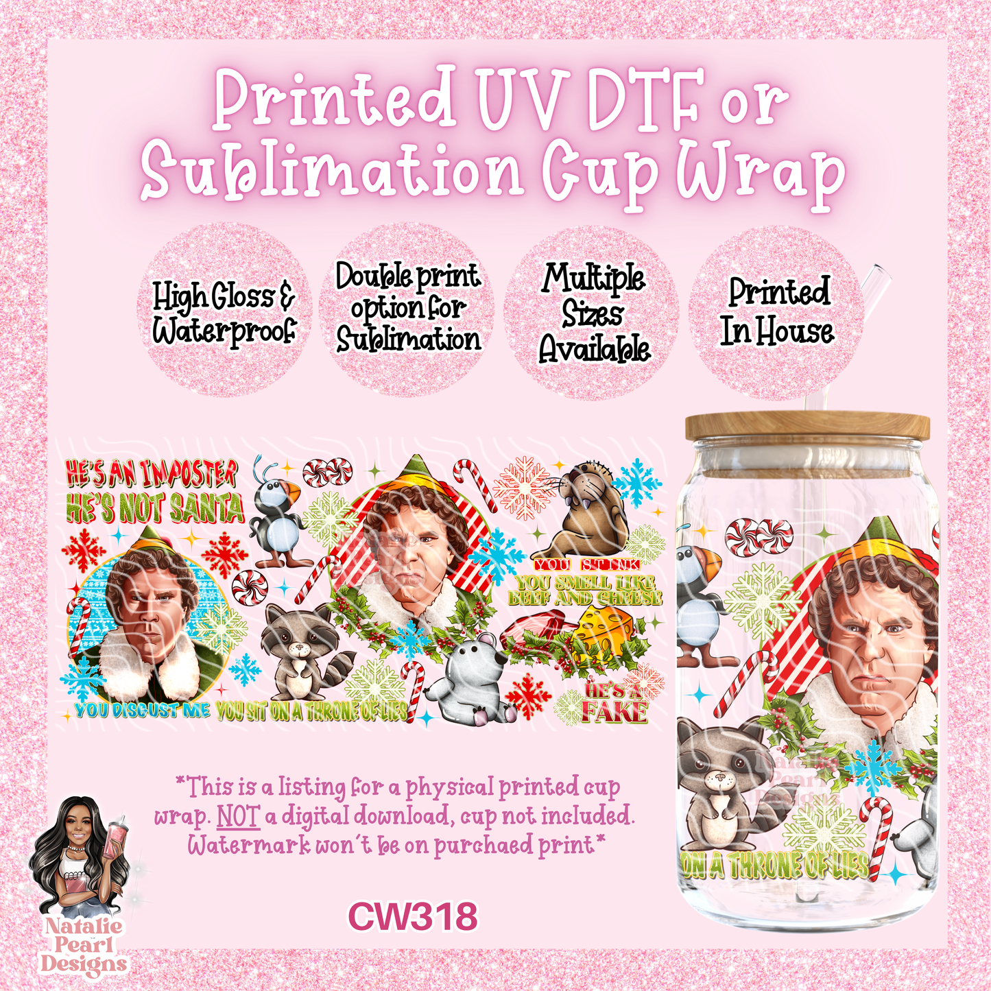 CW318 UV DTF/SUB Cup Wrap