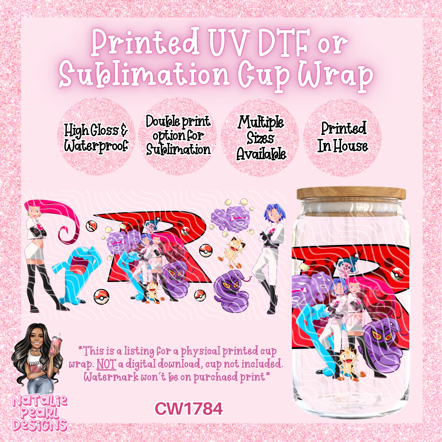 CW1784 UV DTF/SUB Cup Wraps