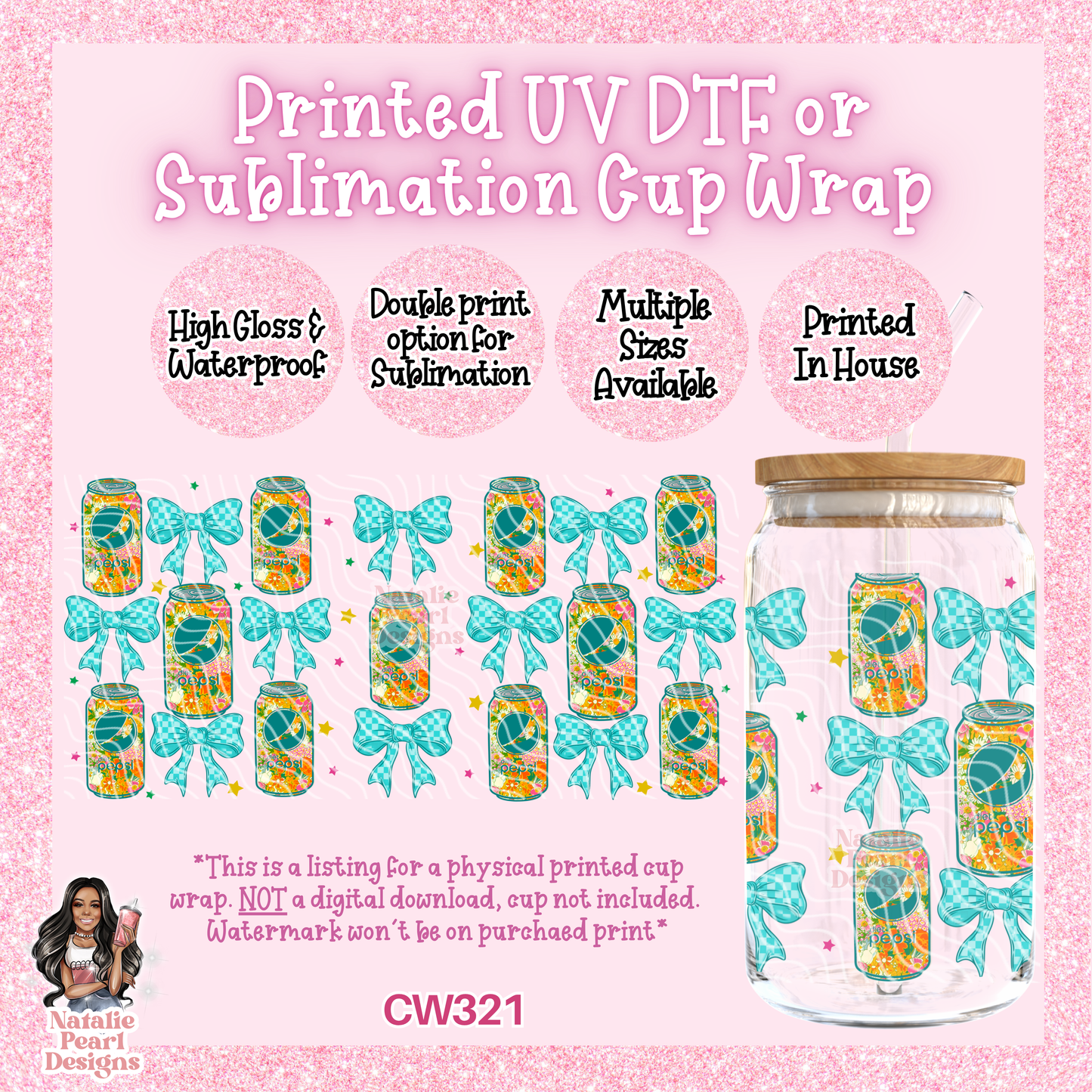 CW321 UV DTF/SUB Cup Wrap