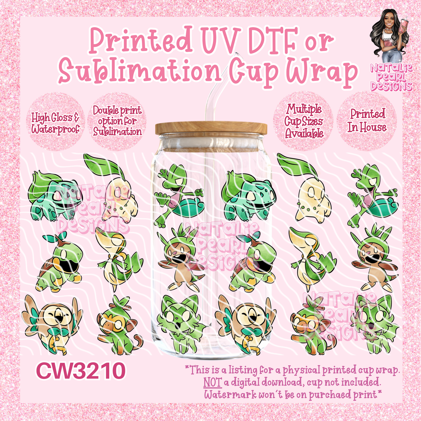 CW3210 UV DTF/SUB Cup Wraps