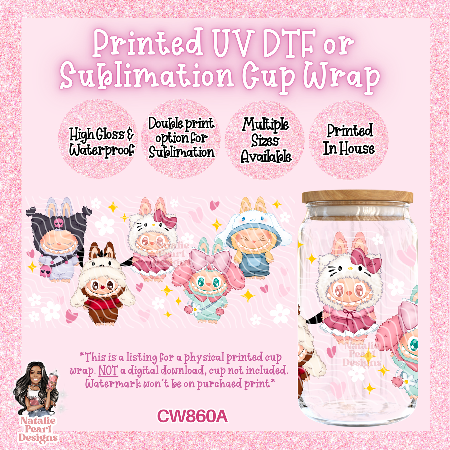 CW860A UV DTF/SUB Cup Wrap