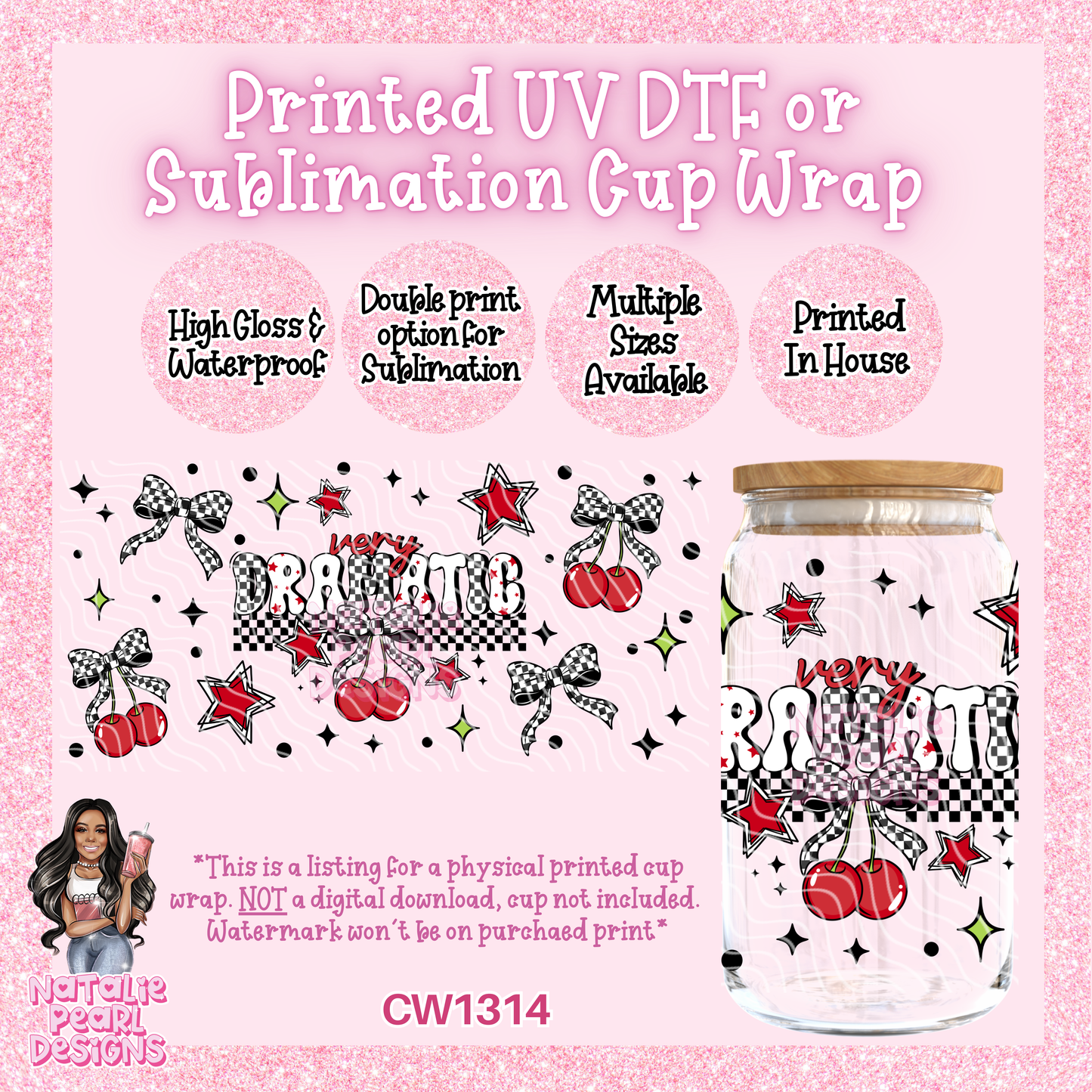 CW1314 UV DTF/SUB Cup Wrap