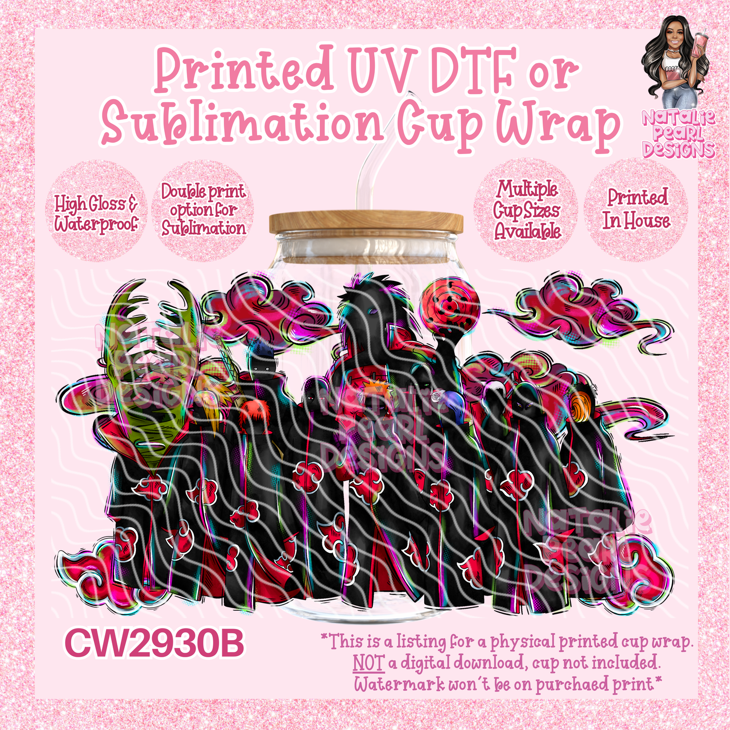 CW2930B UV DTF/SUB Cup Wraps