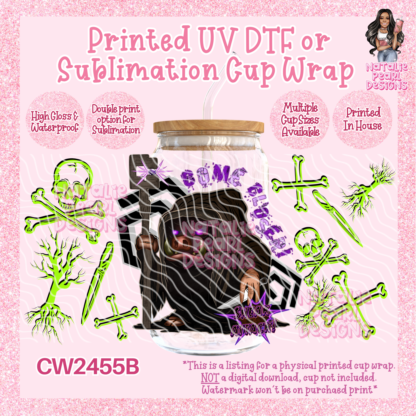 CW2455B UV DTF/SUB Cup Wraps