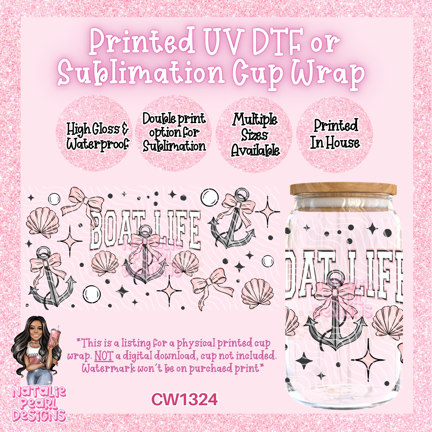CW1324 UV DTF/SUB Cup Wrap