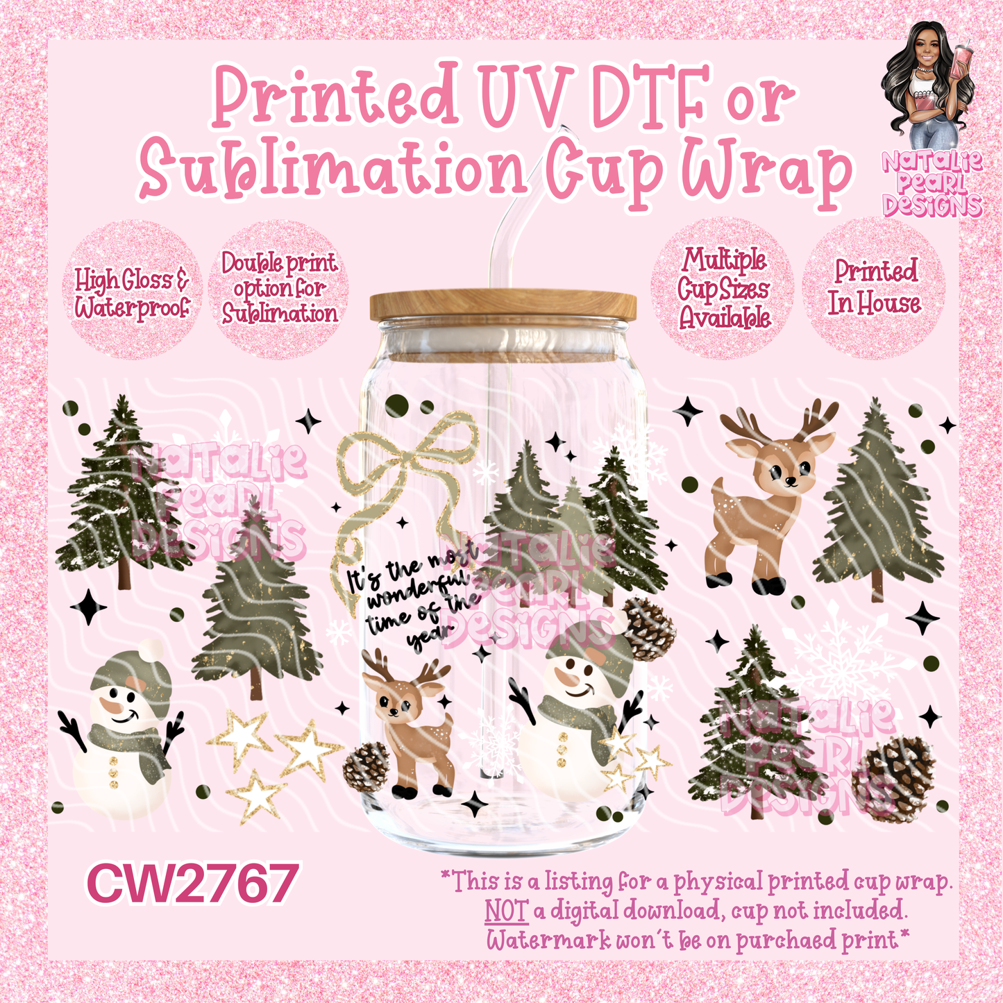 CW2767 UV DTF/SUB Cup Wraps