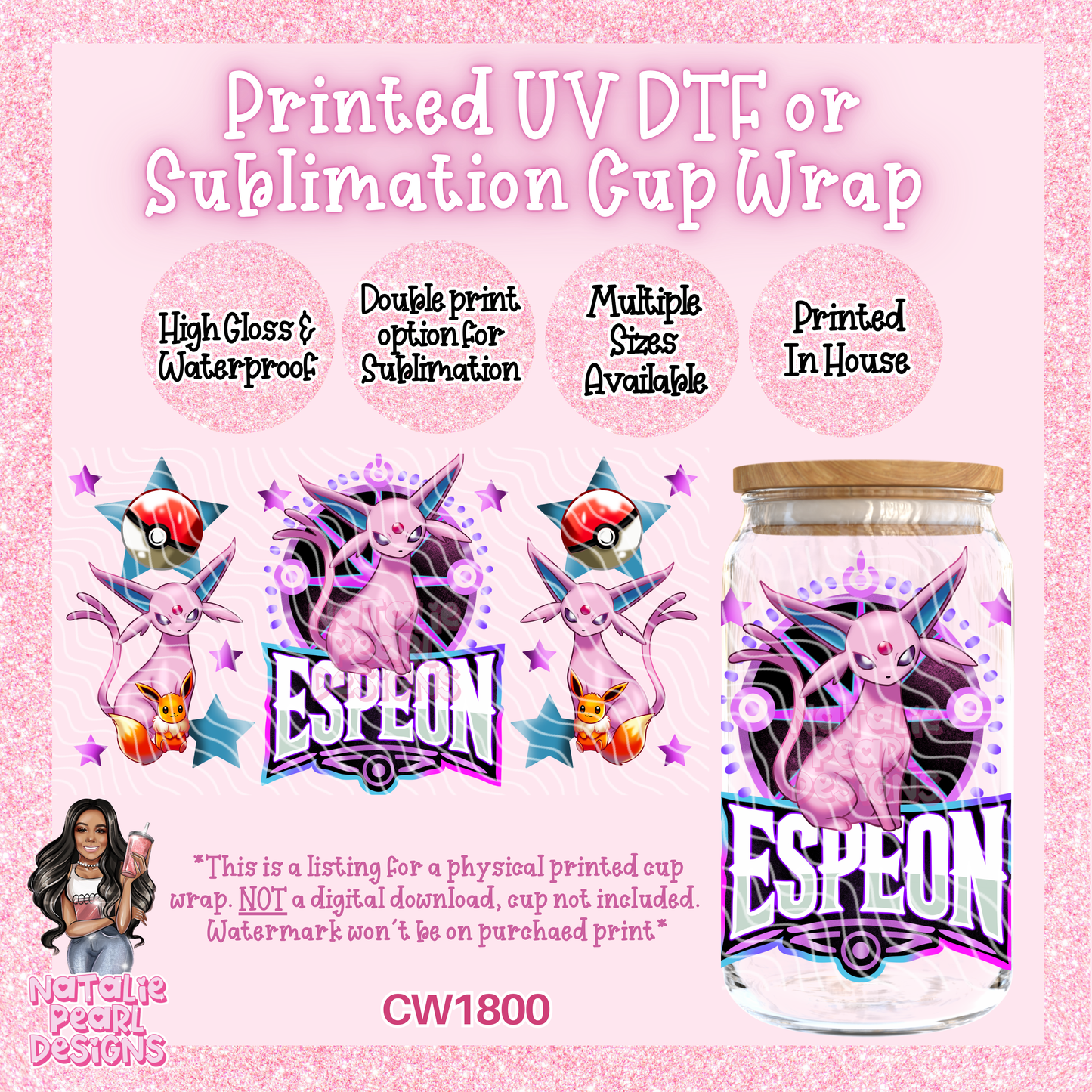 CW1800 UV DTF/SUB Cup Wraps
