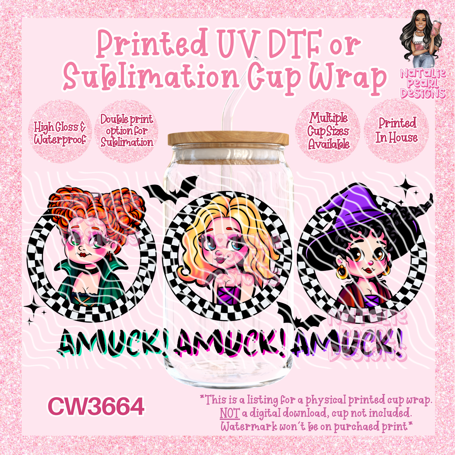 CW3664 UV DTF/SUB Cup Wraps