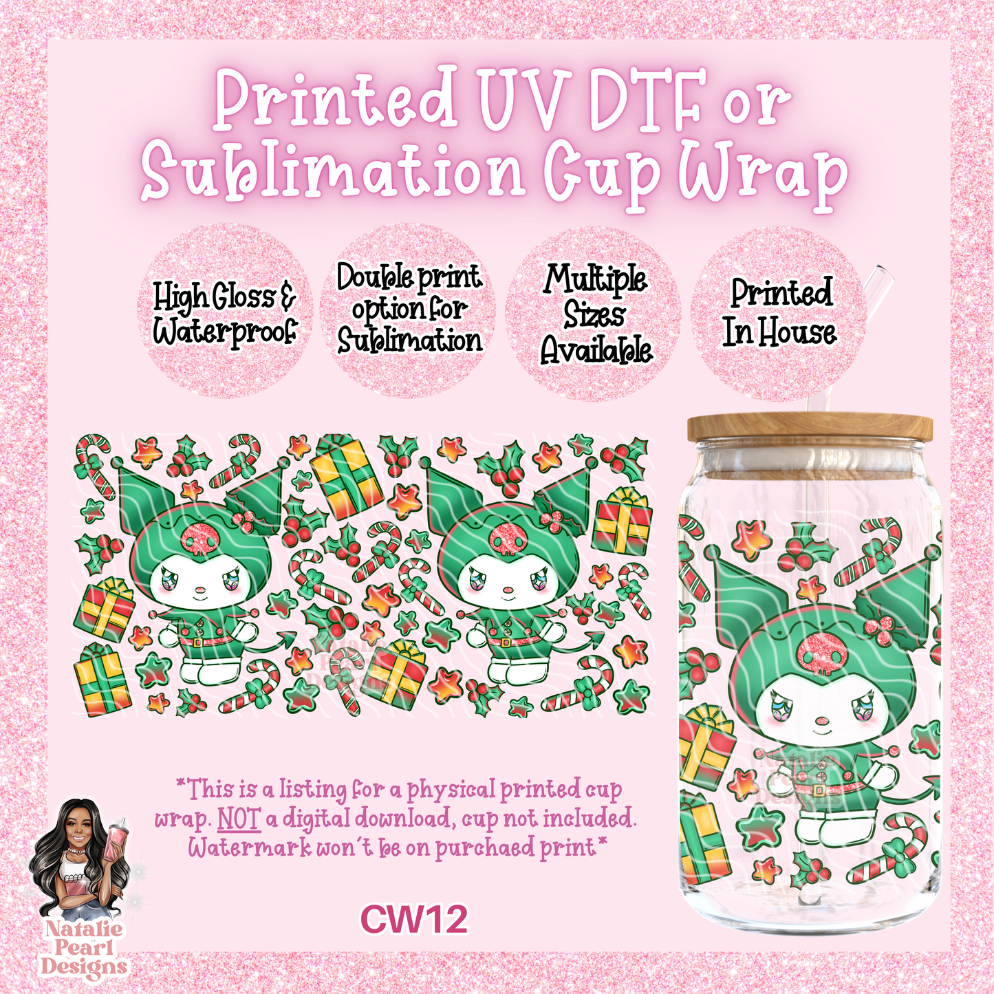 CW12 UV DTF/SUB Cup Wrap
