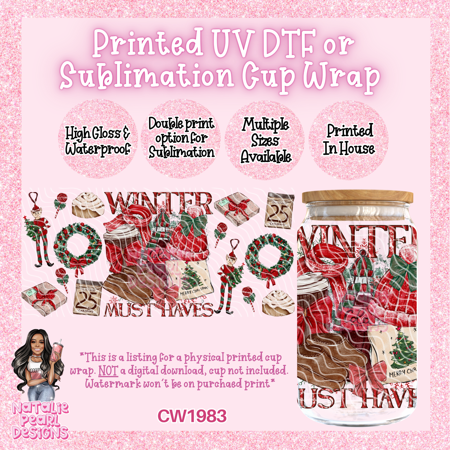 CW1983 UV DTF/SUB Cup Wraps