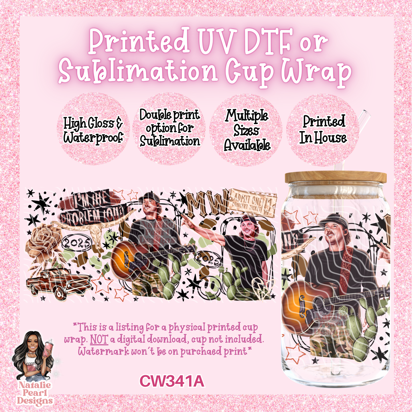 CW341A UV DTF/SUB Cup Wrap