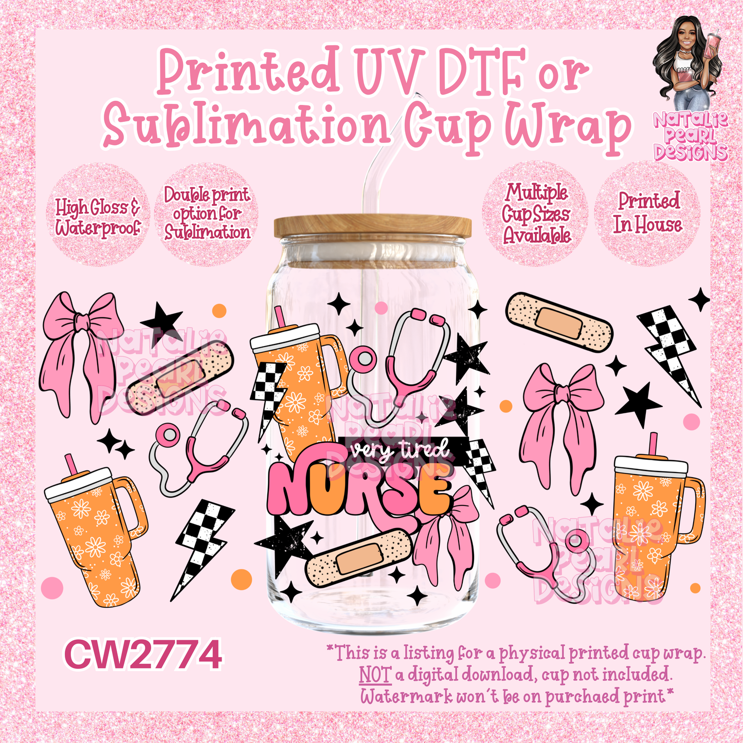 CW2774 UV DTF/SUB Cup Wraps