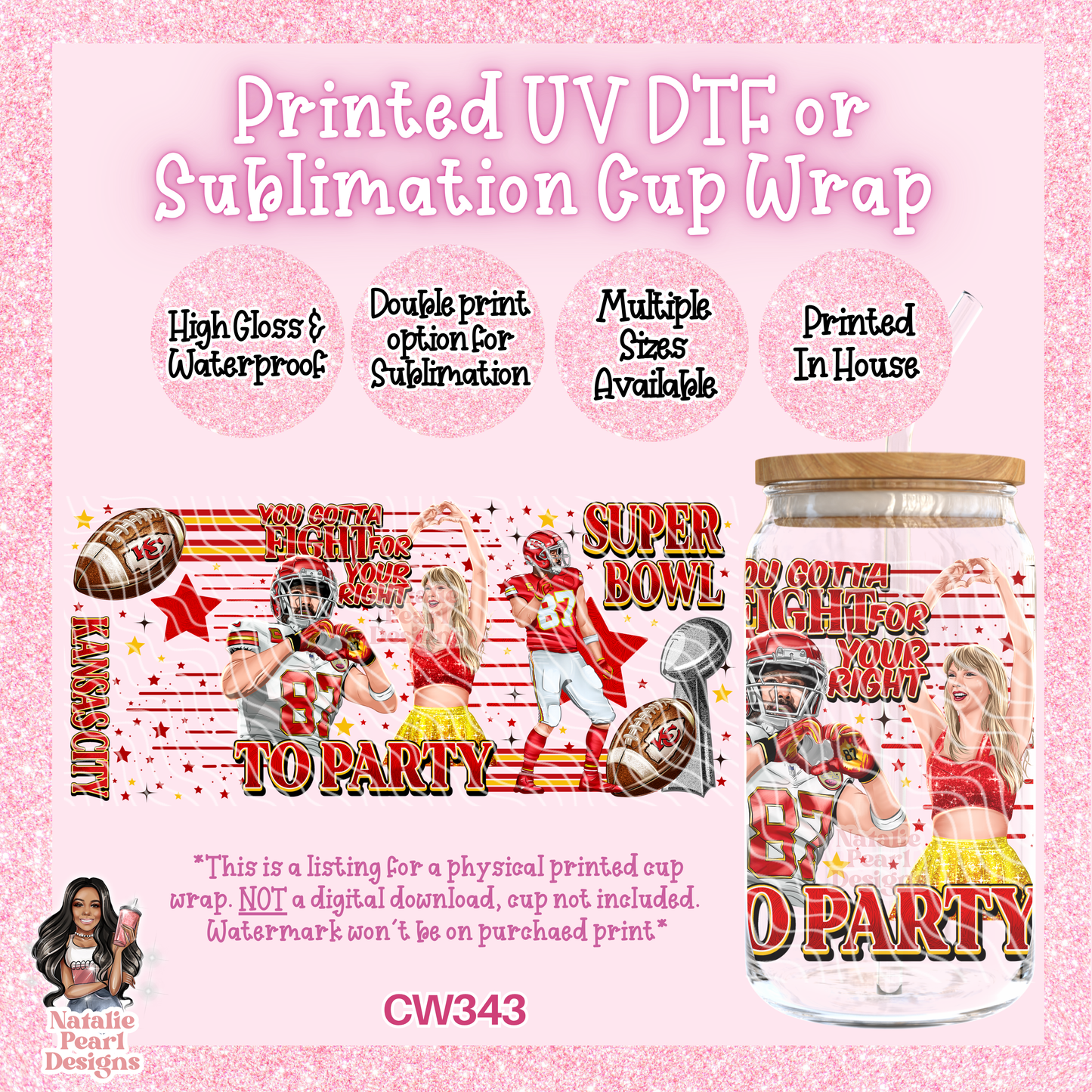 CW343 UV DTF/SUB Cup Wrap