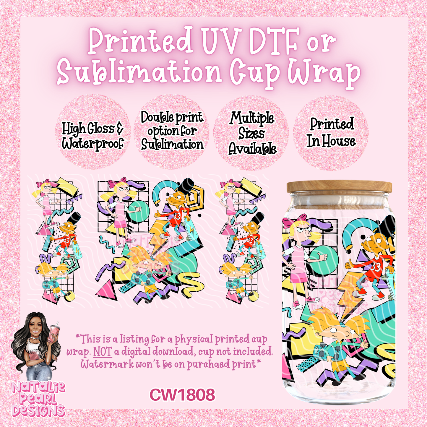 CW1808 UV DTF/SUB Cup Wraps