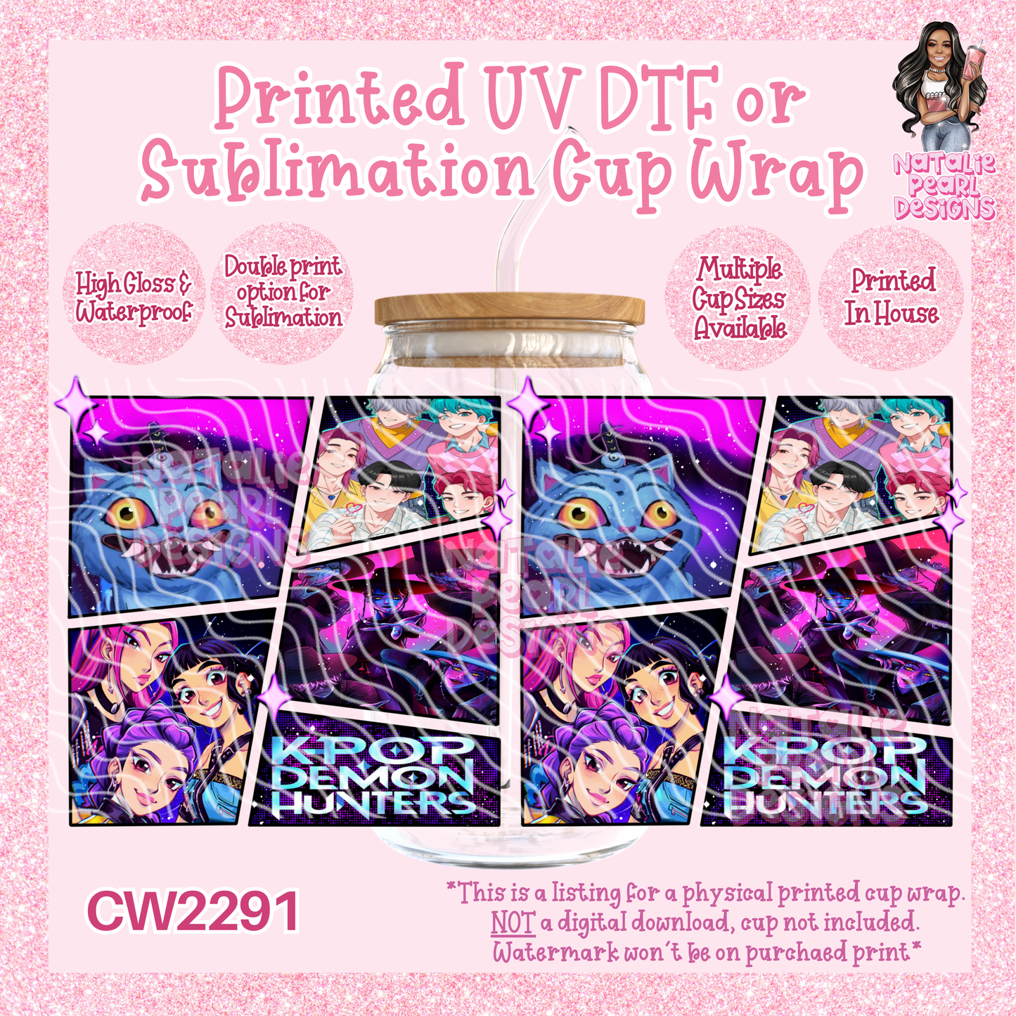 CW2291 UV DTF/SUB Cup Wraps