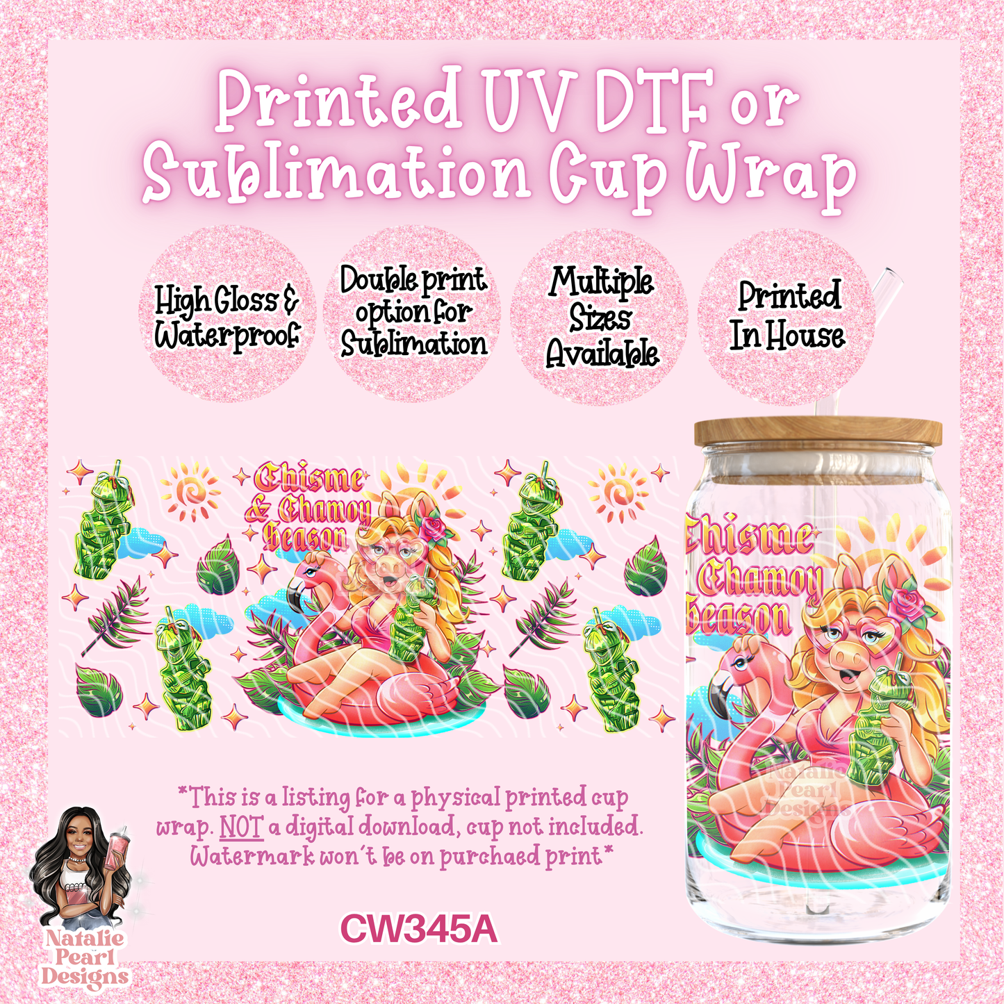 CW345A UV DTF/SUB Cup Wrap