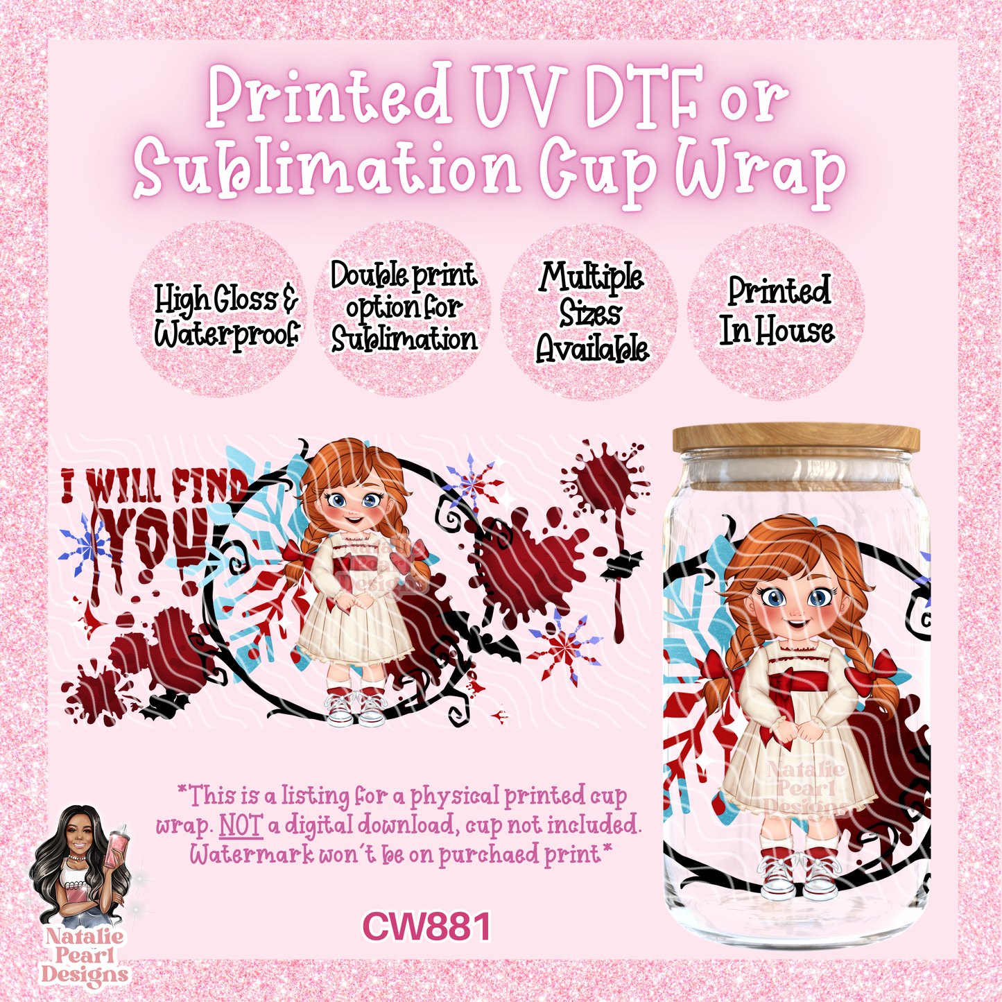 CW881 UV DTF/SUB Cup Wrap