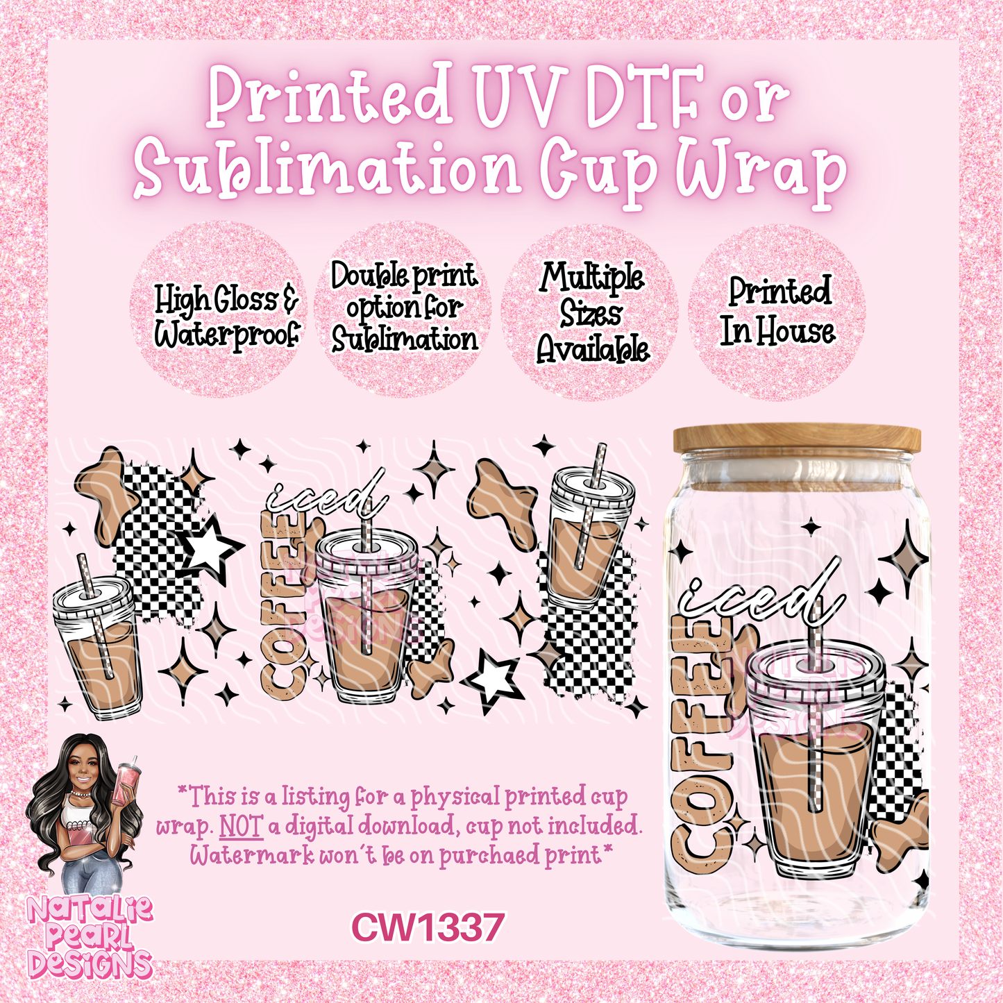 CW1337 UV DTF/SUB Cup Wrap