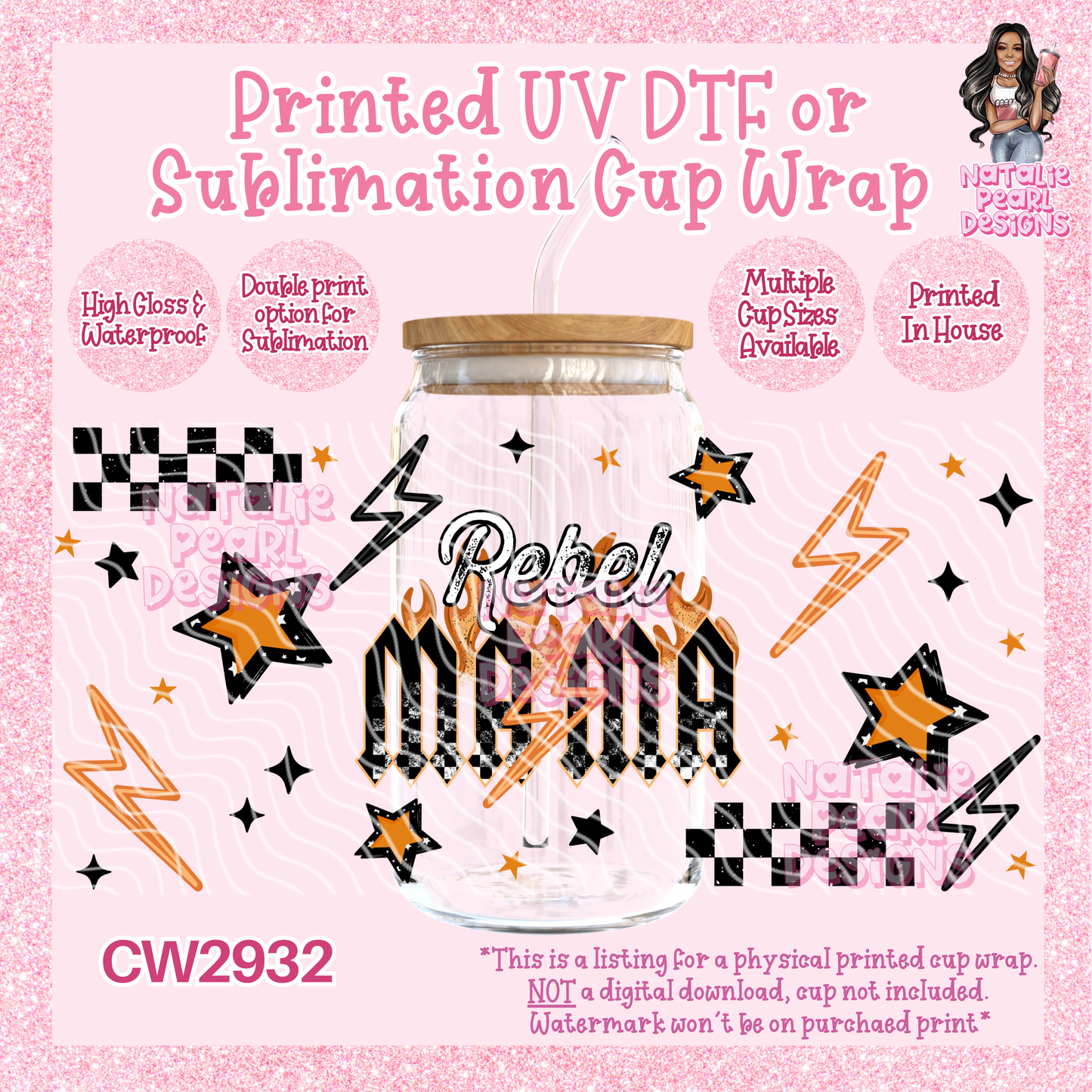 CW2932 UV DTF/SUB Cup Wraps