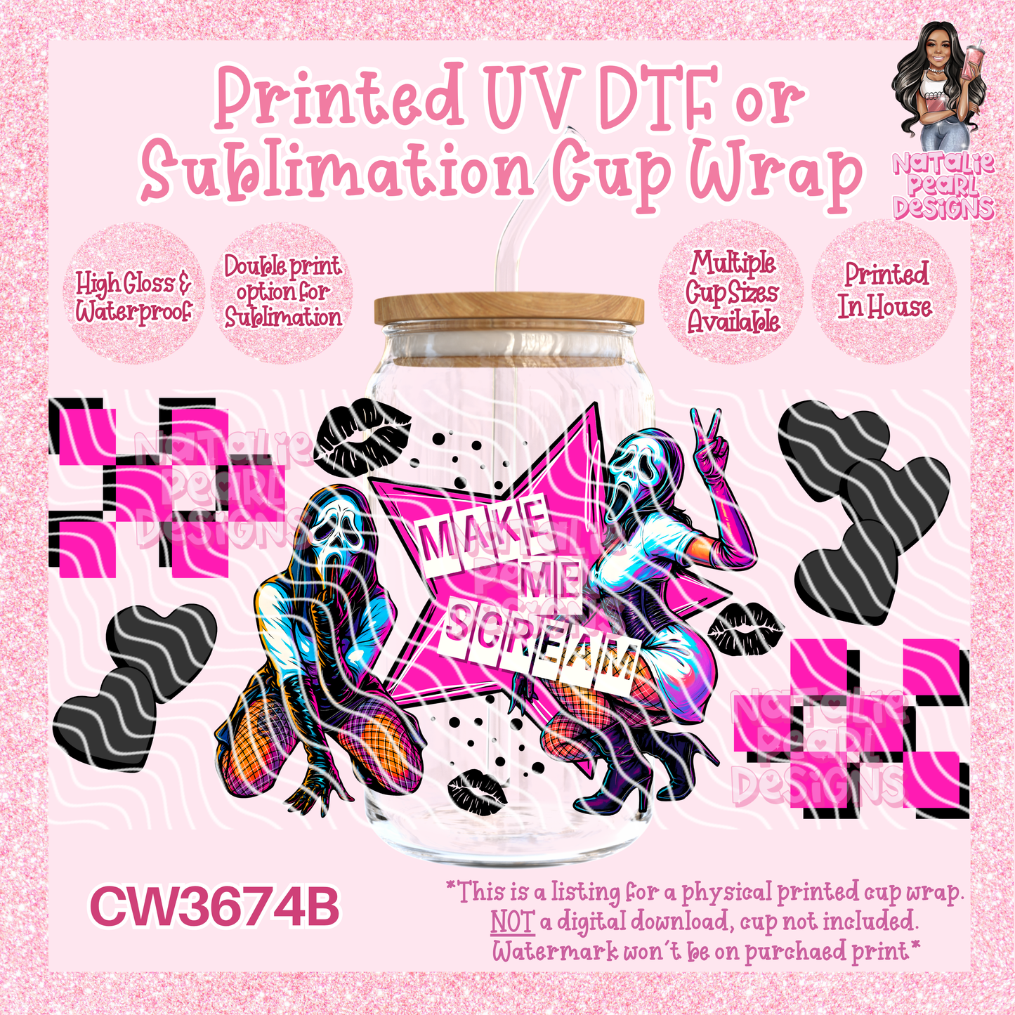CW3674B UV DTF/SUB Cup Wraps