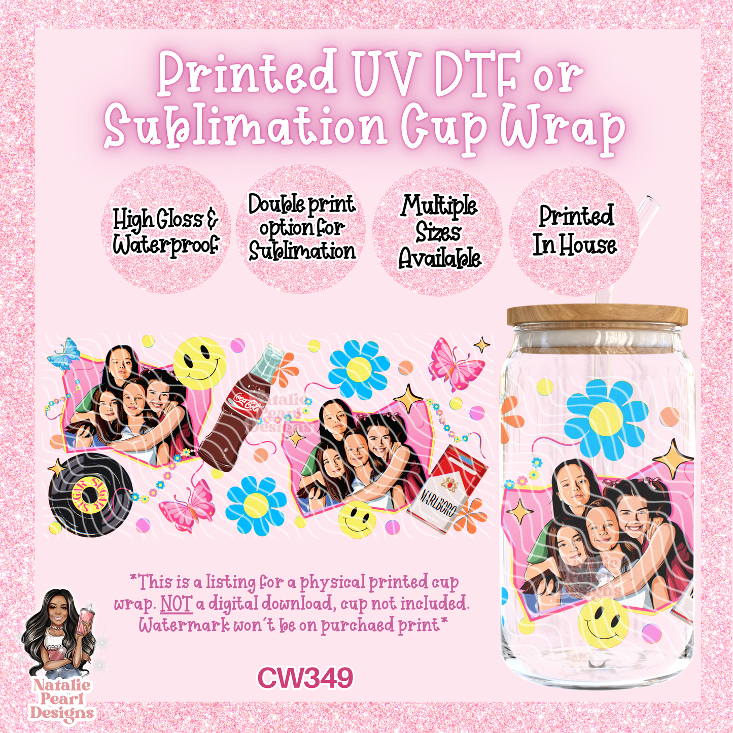 CW349 UV DTF/SUB Cup Wrap
