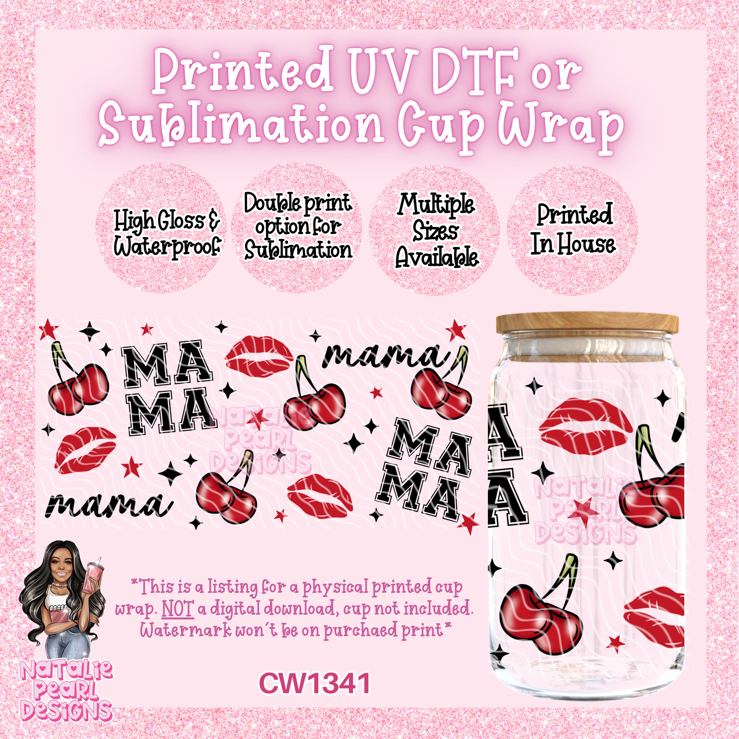 CW1341 UV DTF/SUB Cup Wrap