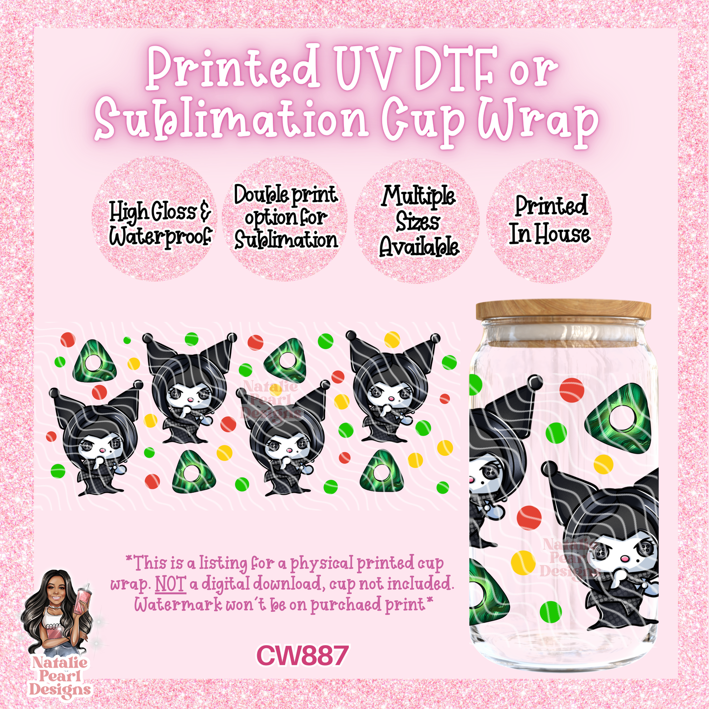 CW887 UV DTF/SUB Cup Wrap