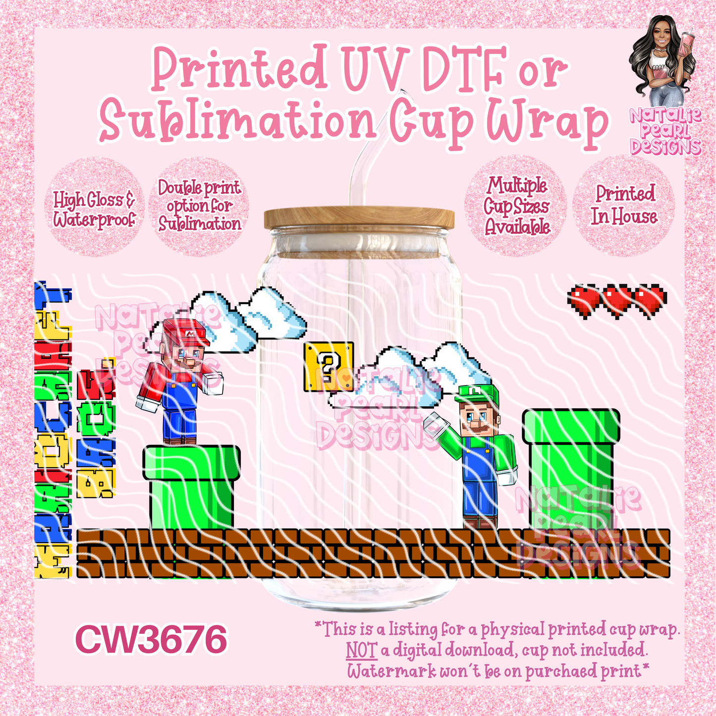 CW3676 UV DTF/SUB Cup Wraps