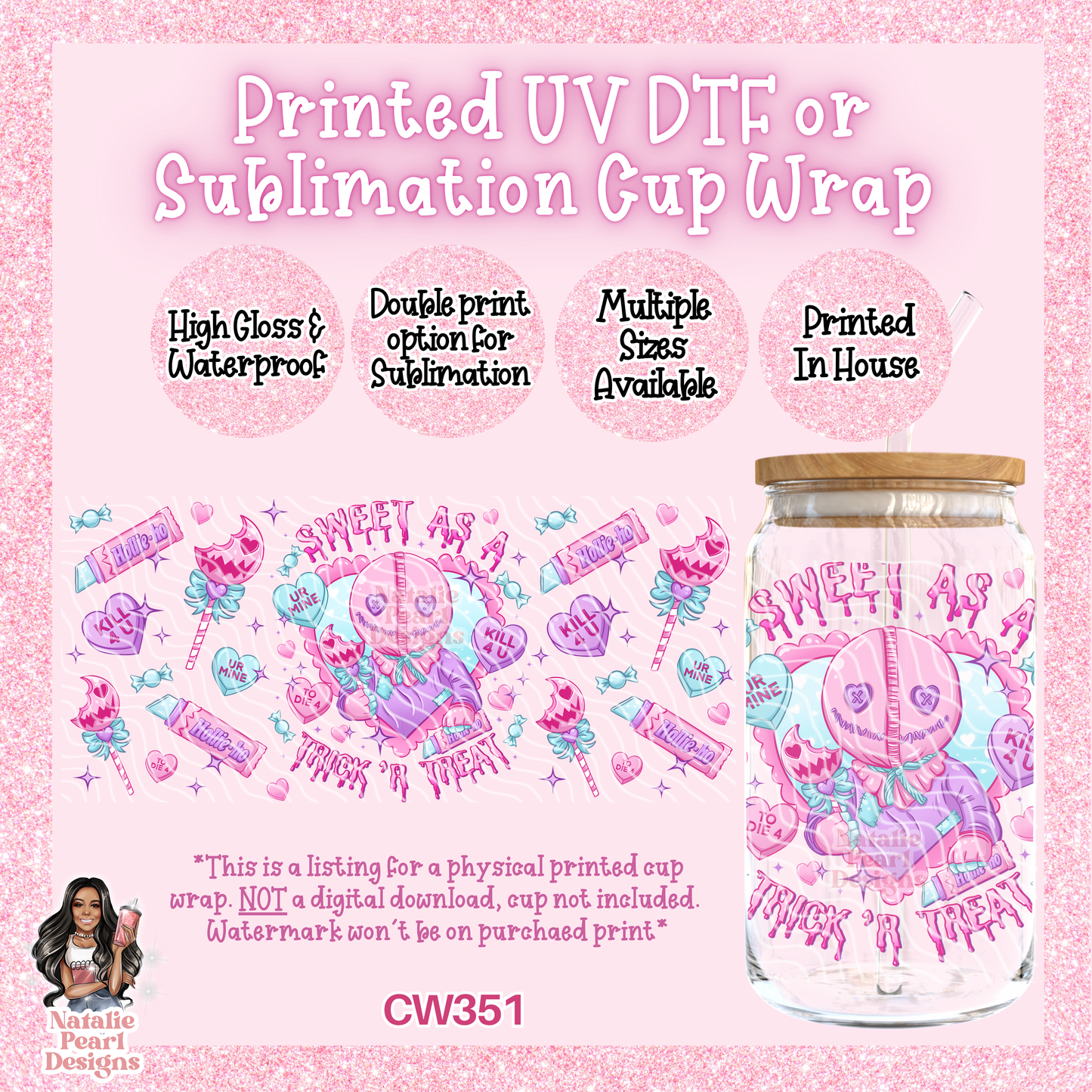 CW351 UV DTF/SUB Cup Wrap