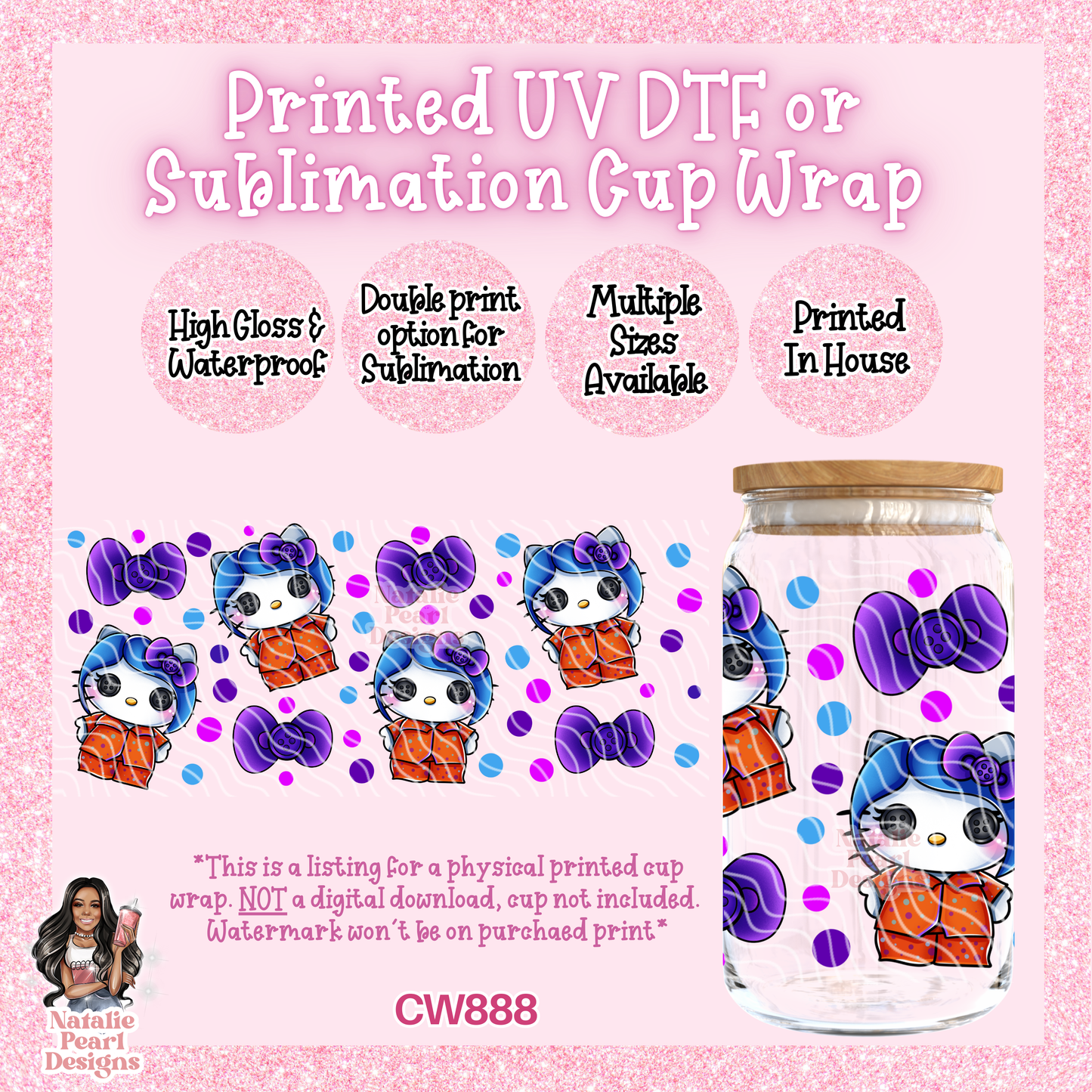 CW888 UV DTF/SUB Cup Wrap