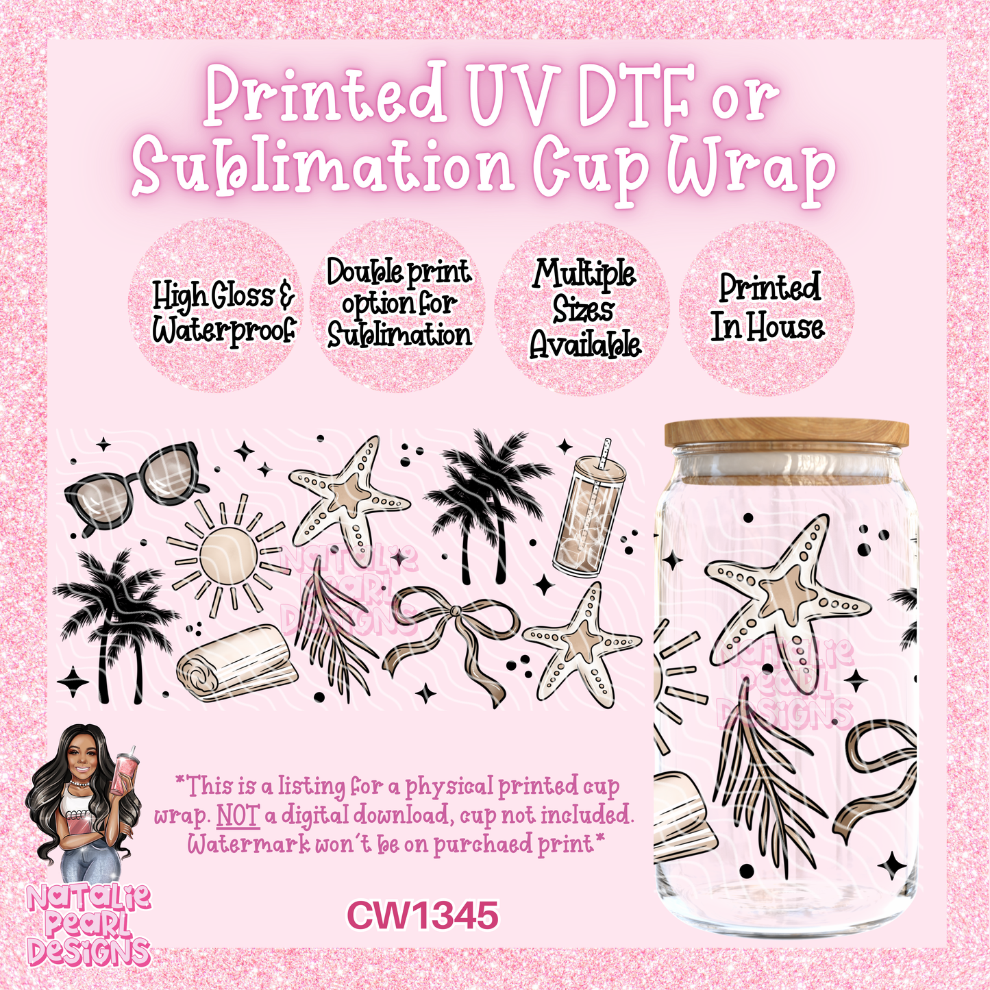 CW1345 UV DTF/SUB Cup Wrap