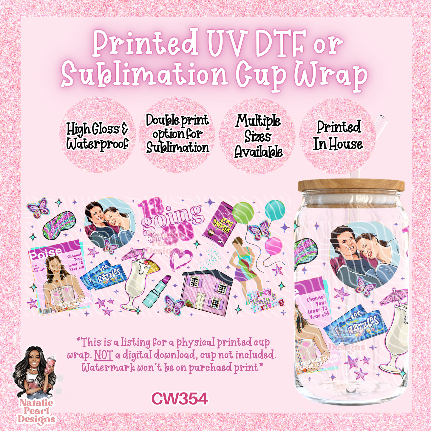 CW354 UV DTF/SUB Cup Wrap