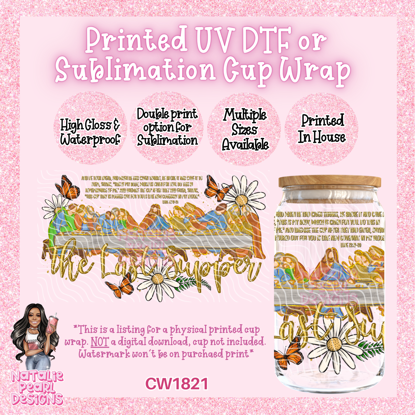 CW1821 UV DTF/SUB Cup Wraps